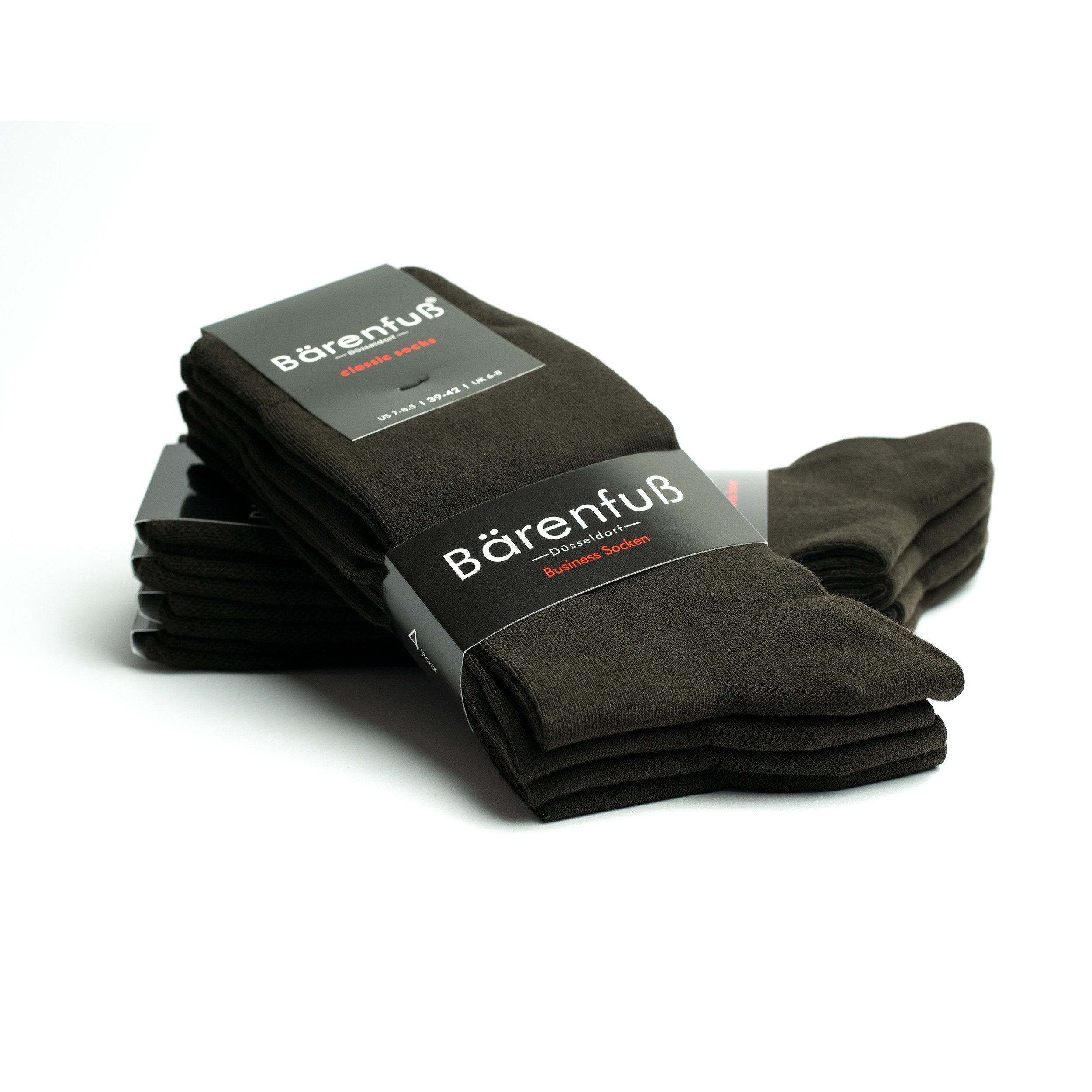 Bärenfuß Businesssocken 8 Paar Herren Damen Premium Business Socken atmungsaktive Baumwolle (ohne spürbare Naht oder Fusseln, plastikfreie Verpackung) – Bild 3 von 5