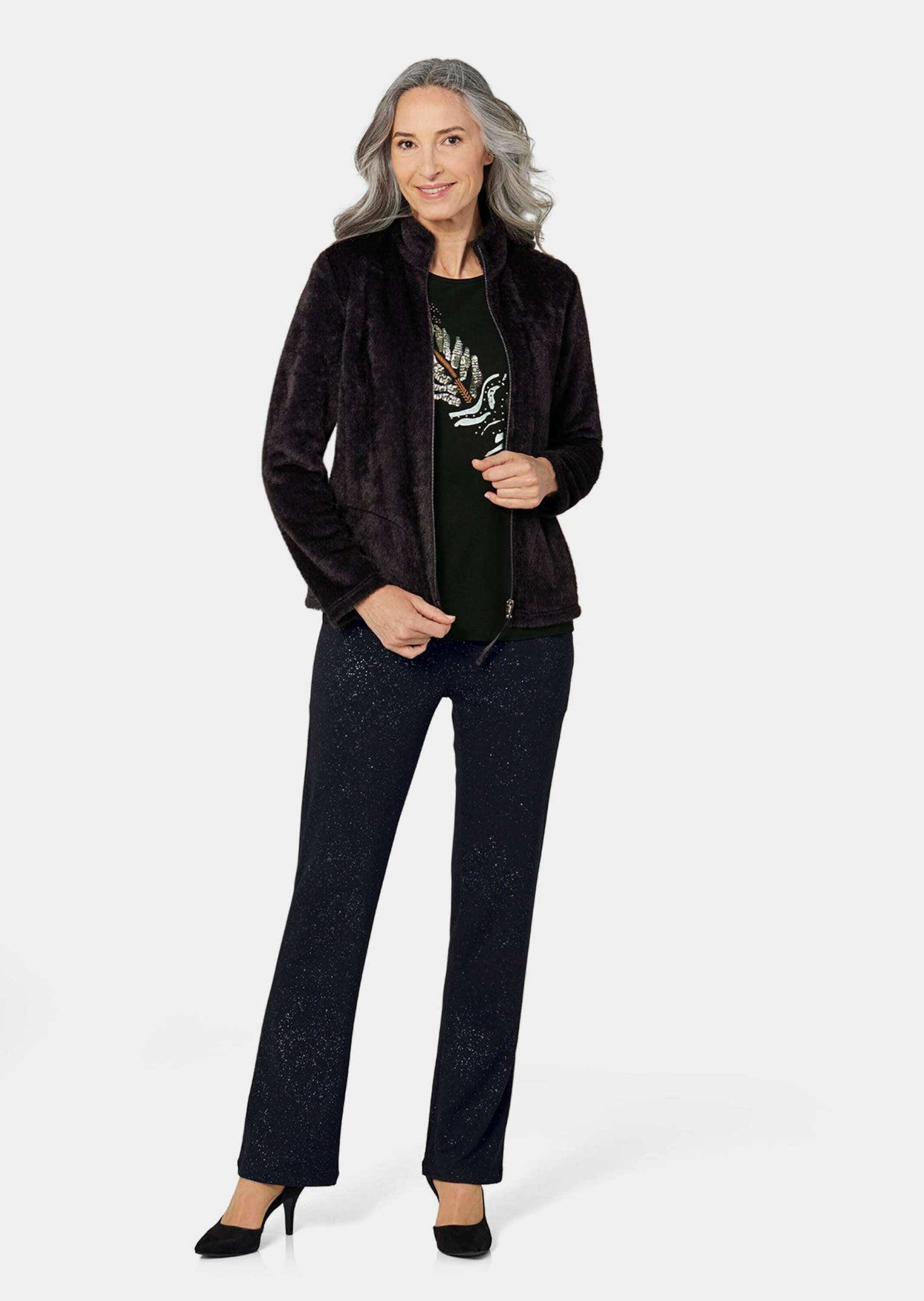 GOLDNER Outdoorjacke Teddyjacke mit Glanzeffekt