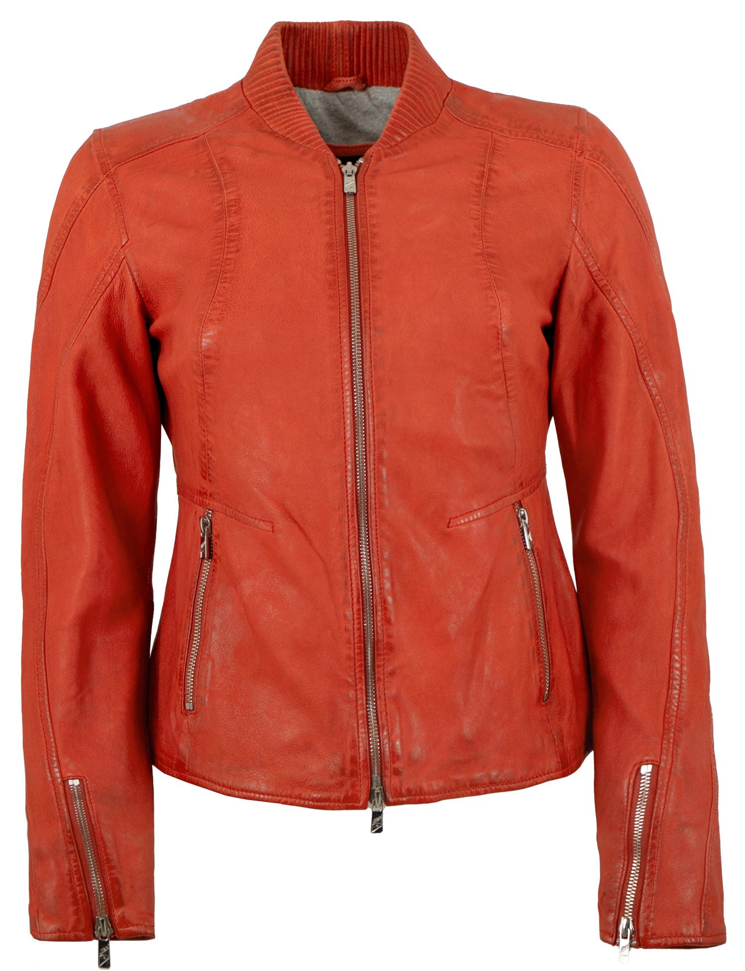 Jilani Lederjacke Saya Jilani - Damen Lederjacke Lammleder rotorange günstig online kaufen