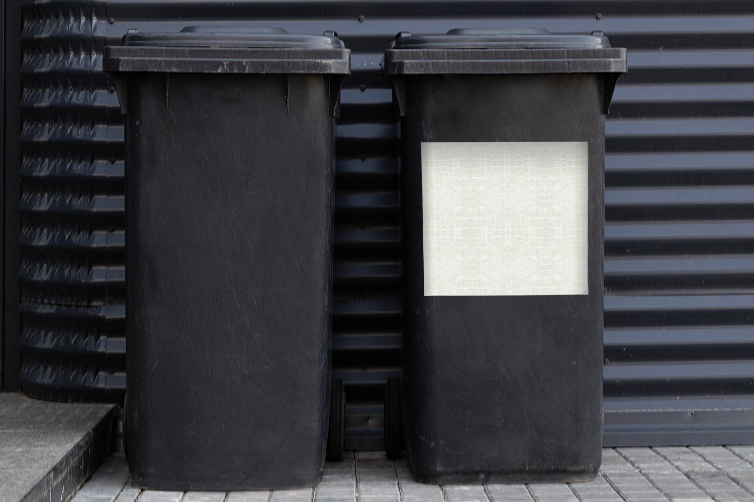 Leder Tiere Textur - Container, St), Mülltonne, Sticker, MuchoWow Wandsticker Abfalbehälter (1 Mülleimer-aufkleber, -
