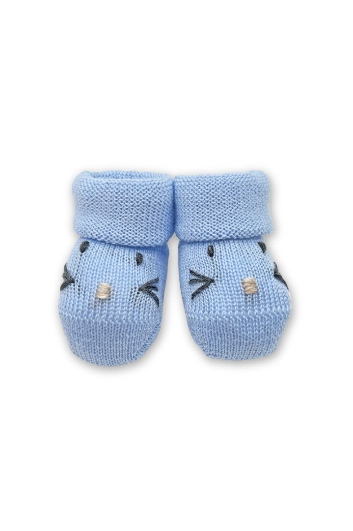 ooley GmbH Trachtenkleid Baby Schuhe - MAUS - baby blue, offwhite, grey