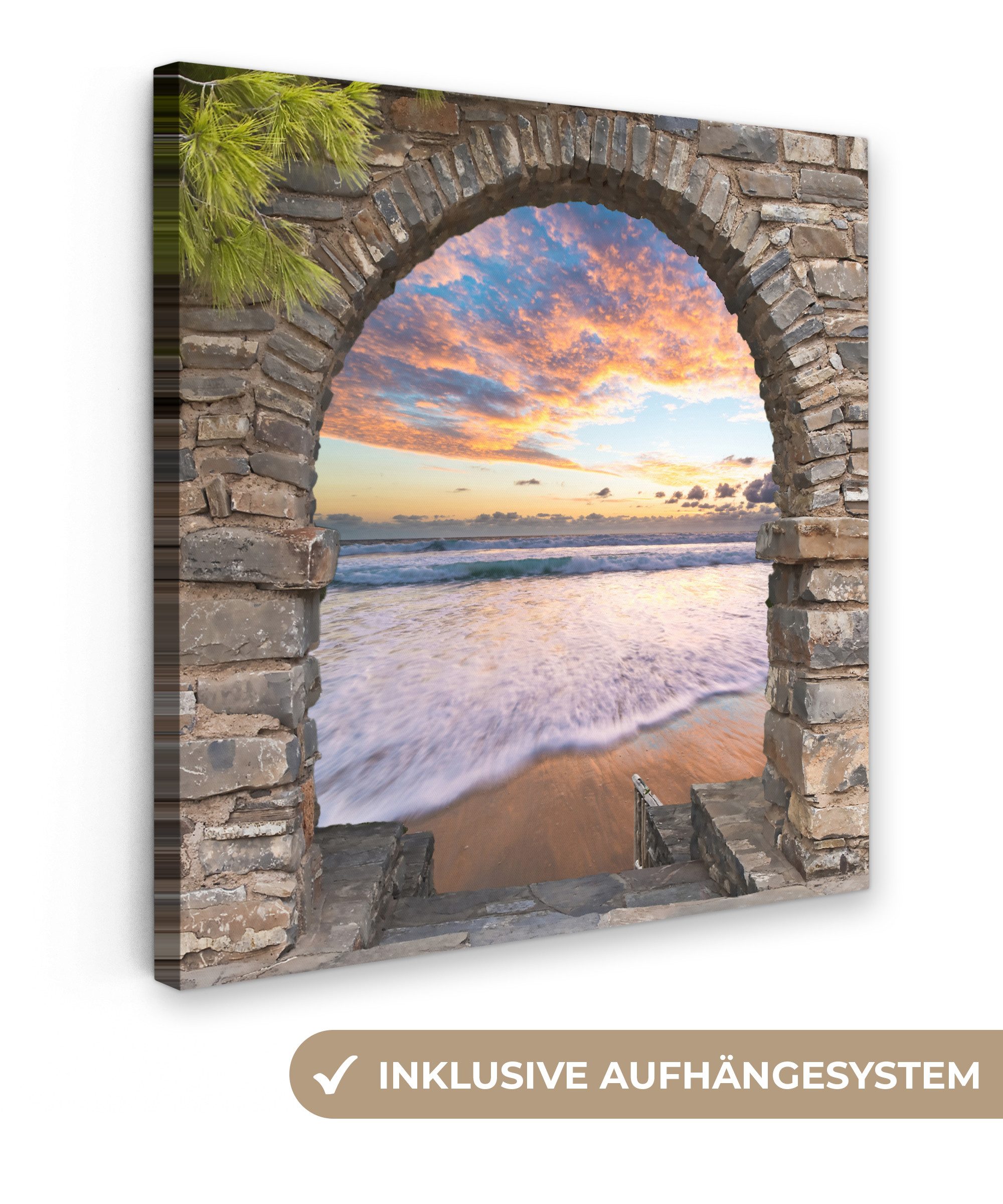 OneMillionCanvasses® Leinwandbild Abend - Meer - günstig online kaufen