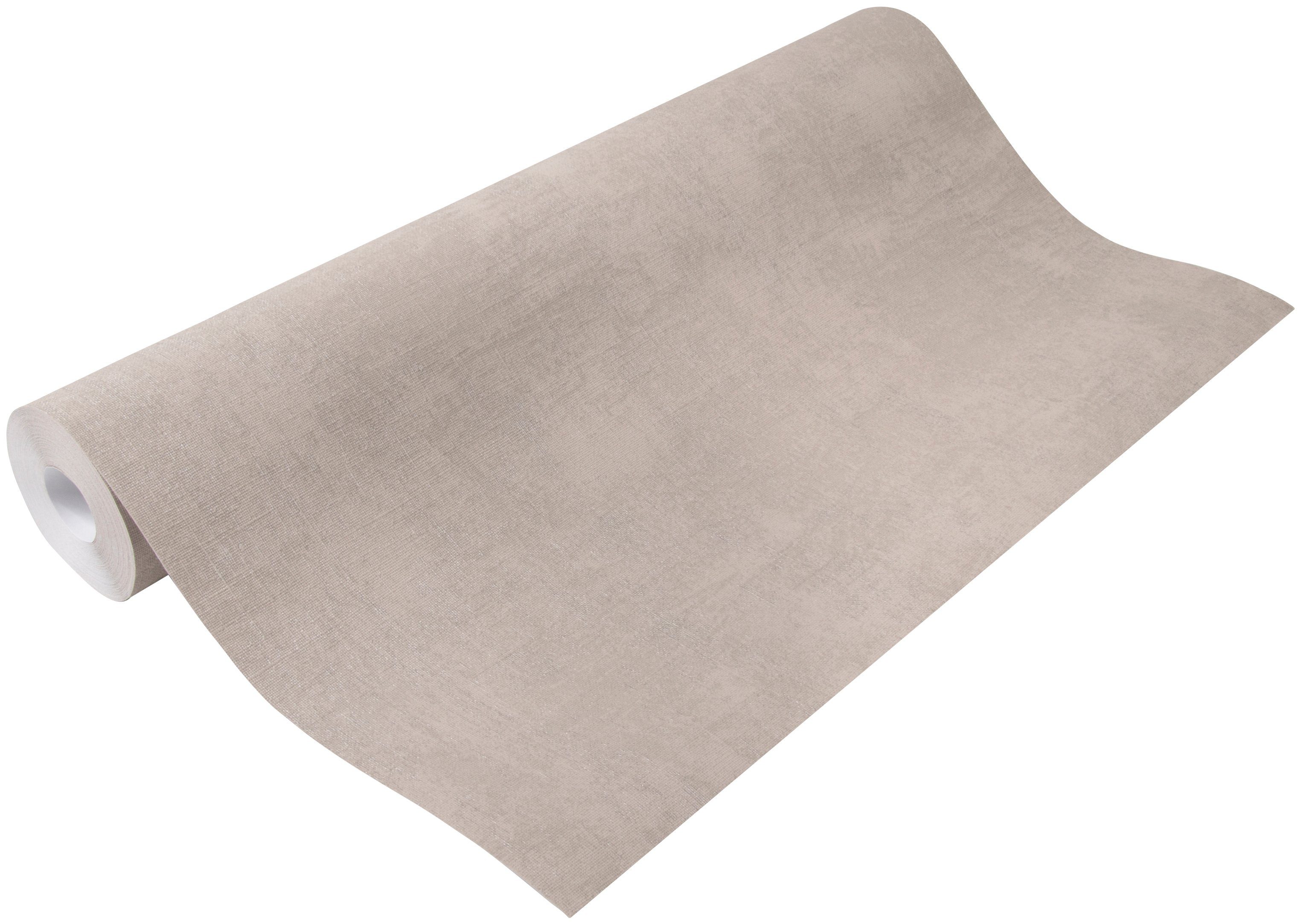 Superfresco Easy Vliestapete, geprägt, uni, (1 St), Uni Sandfarben - 10m x 52cm