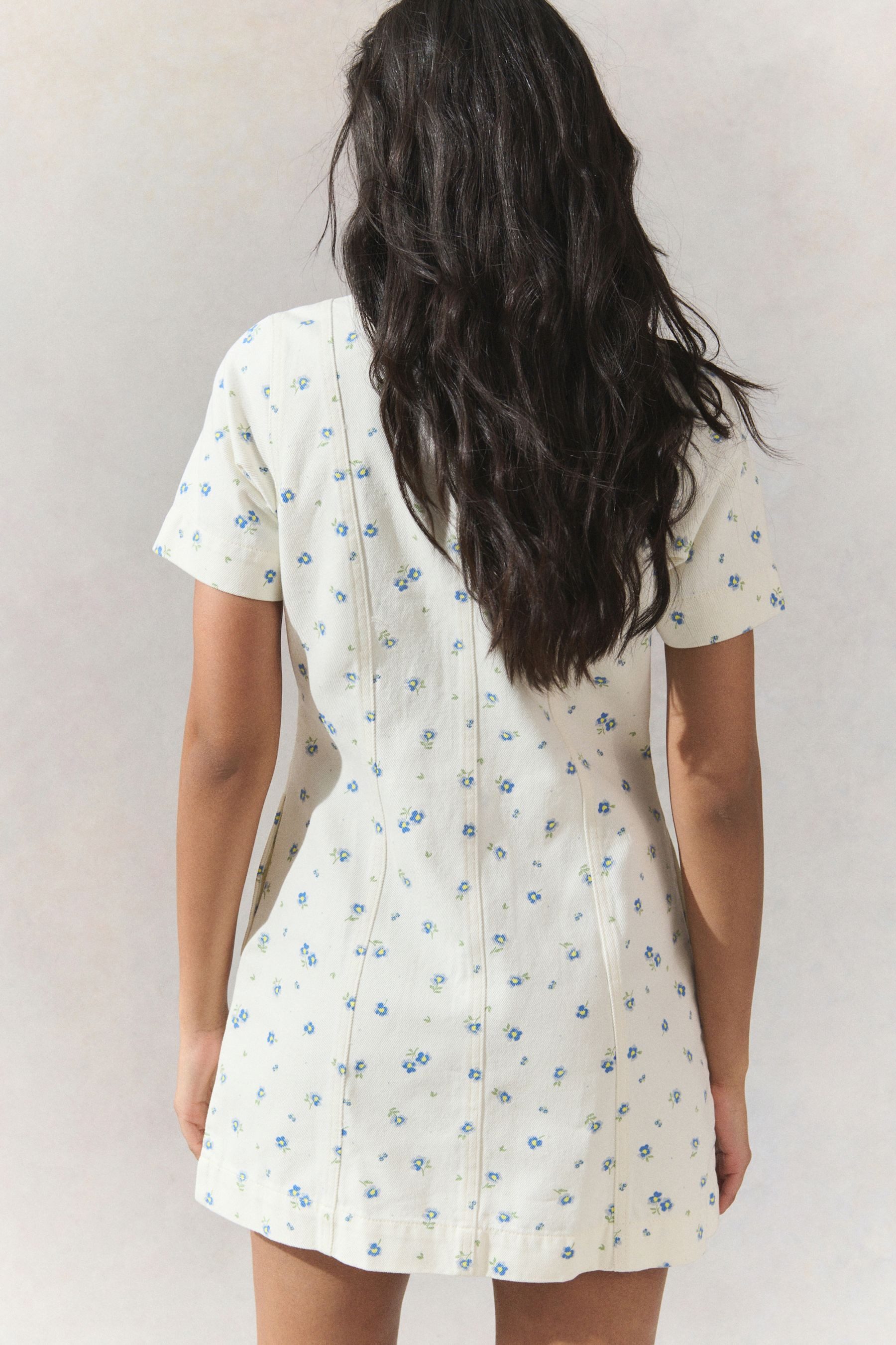 Next Jeanskleid Jeanskleid mit V-Ausschnitt (1-tlg) günstig online kaufen