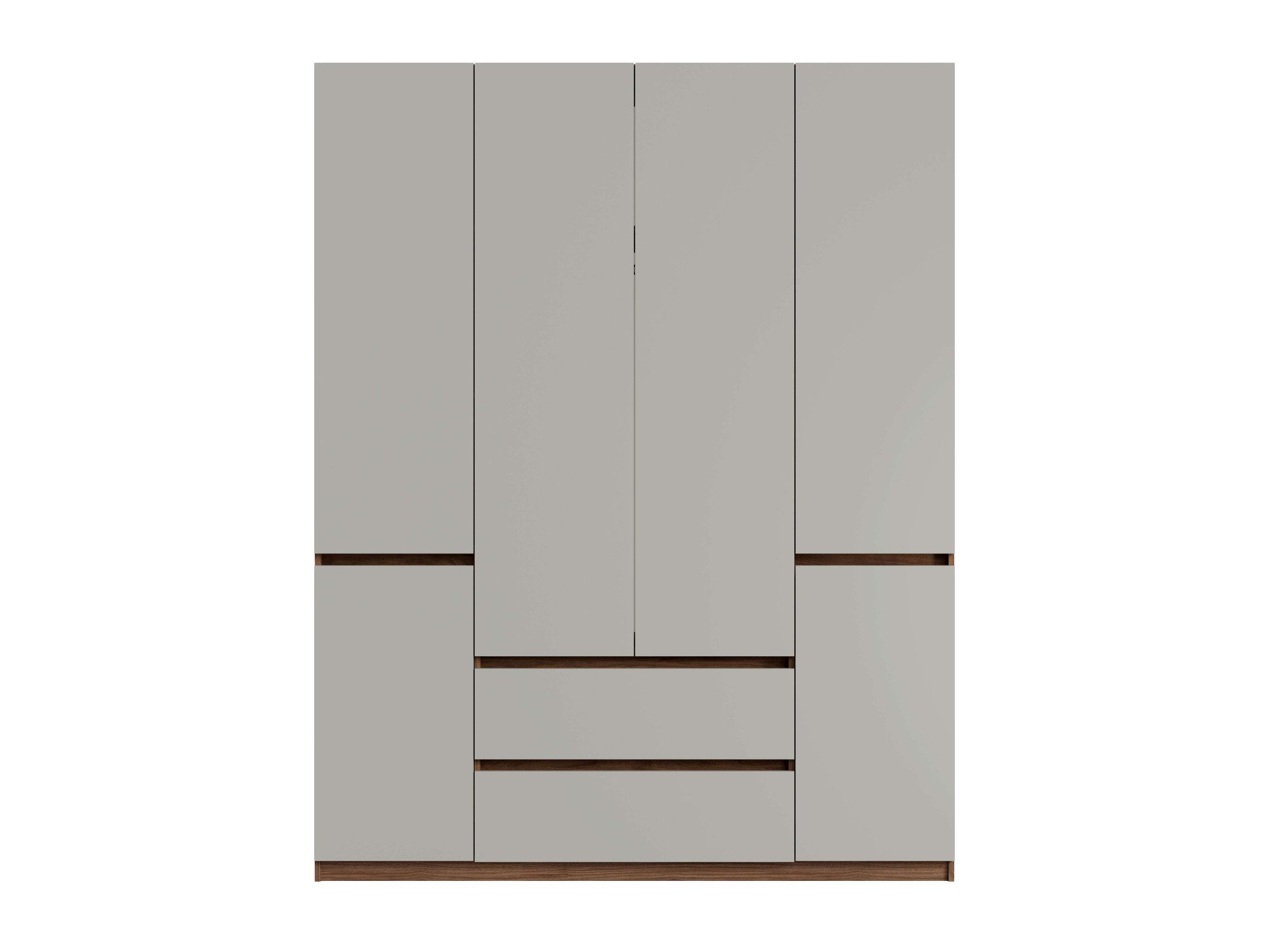 Home affaire Kleiderschrank GERMO mit 1 Einlegeböde, 2 Schubladen, 1 Kleiderstange, 90/51/230cm Garderobe mit 6 Drehtüren, Wäscheschrank mit viel Stauraum