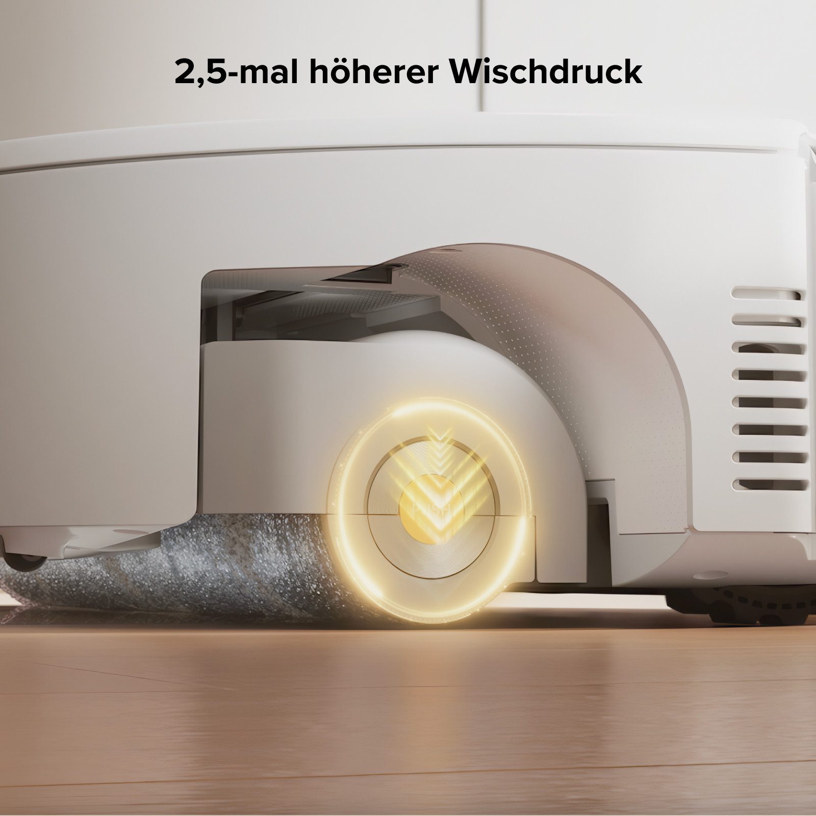 Roborock Saugroboter Qrevo Curv 2 FlowX, White, 65 W, mit Beutel, Automatische Teppichschutz‑Walzenklappe weiß