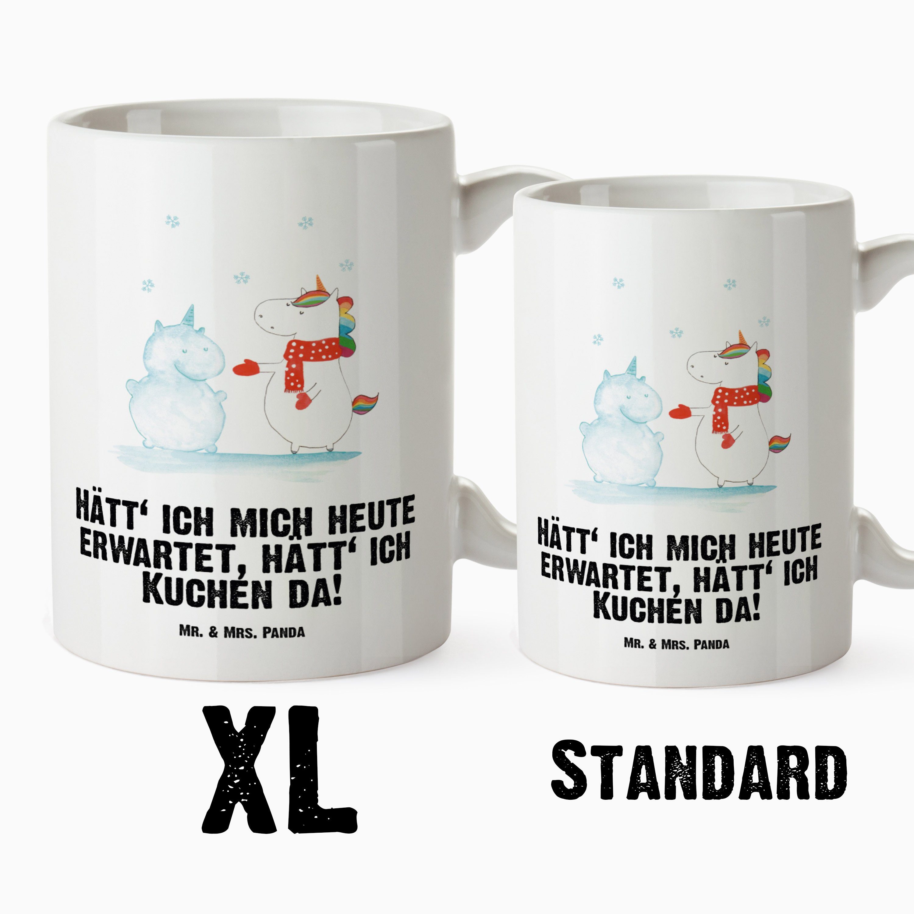 Mrs. XL Keramik Tasse, Panda Mr. Kuchen, Pegasus, Groß, XL Tasse Tasse Weiß Einhorn - & - Geschenk, Schneemann
