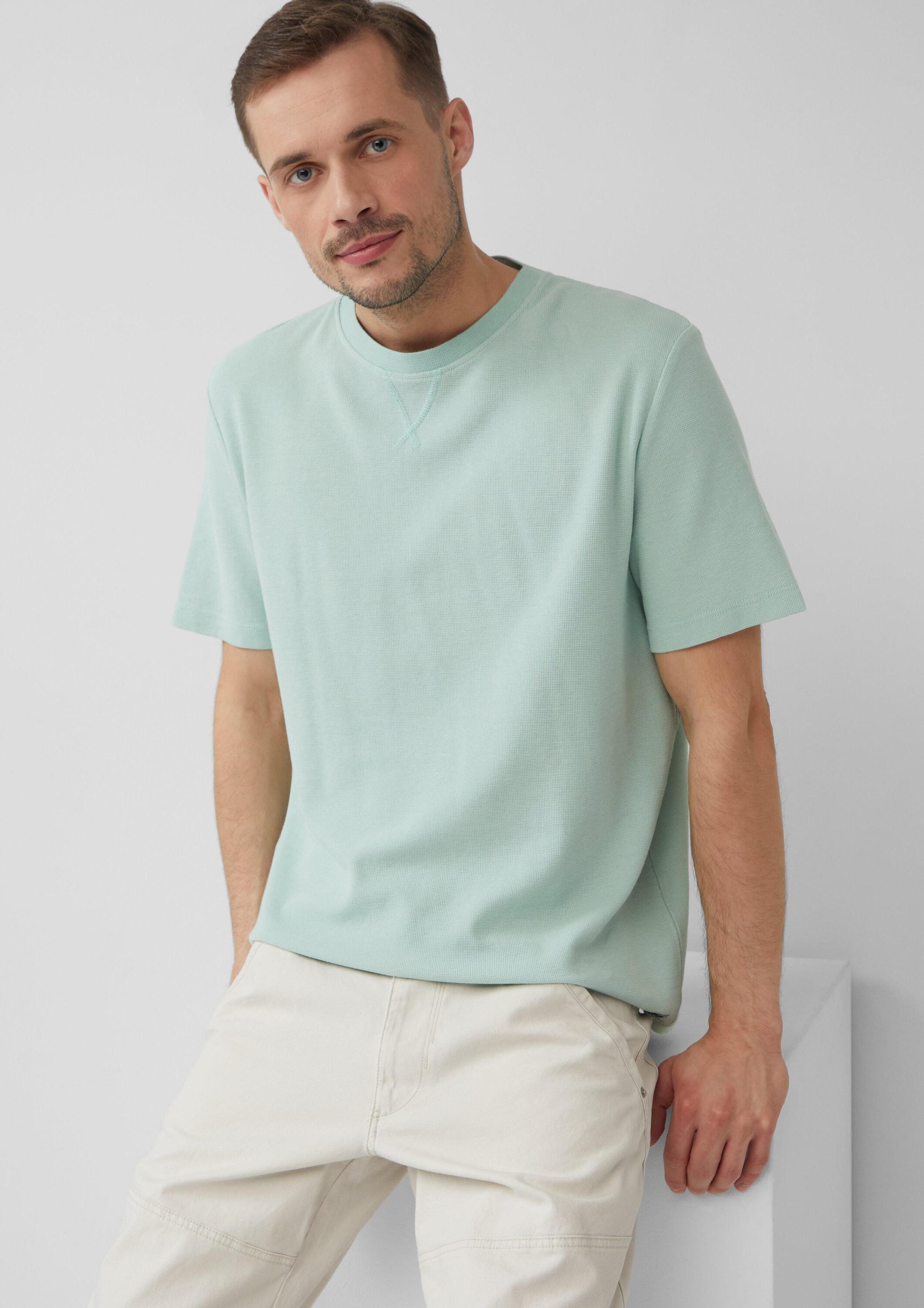 s.Oliver Kurzarmshirt T-Shirt Strukturiertes T-Shirt mit günstig online kaufen