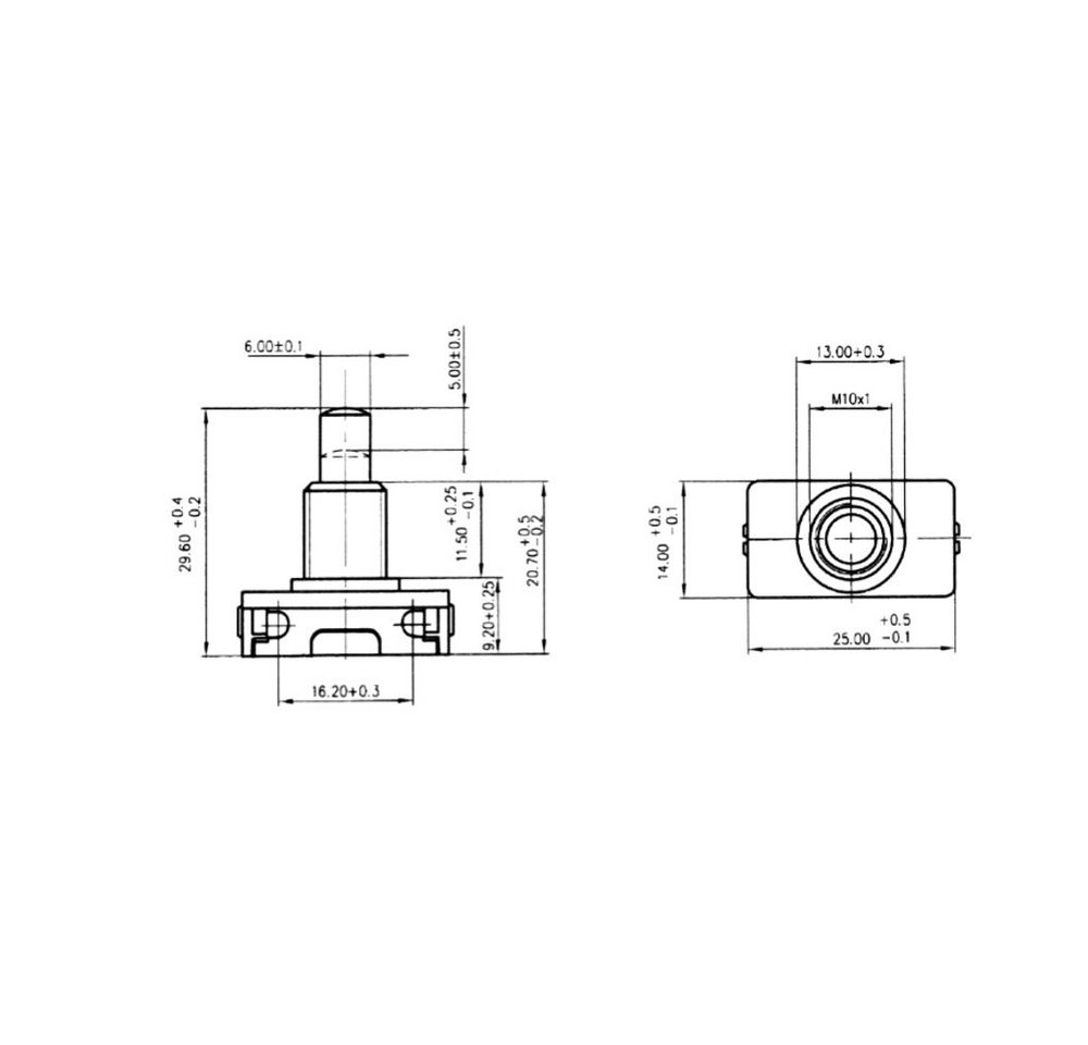 Thumbnail - interBär Schalter interBär 3030-276.02 Druckschalter 250 V/AC 2 A 1 x Aus/Ein rastend (3030-276.02)