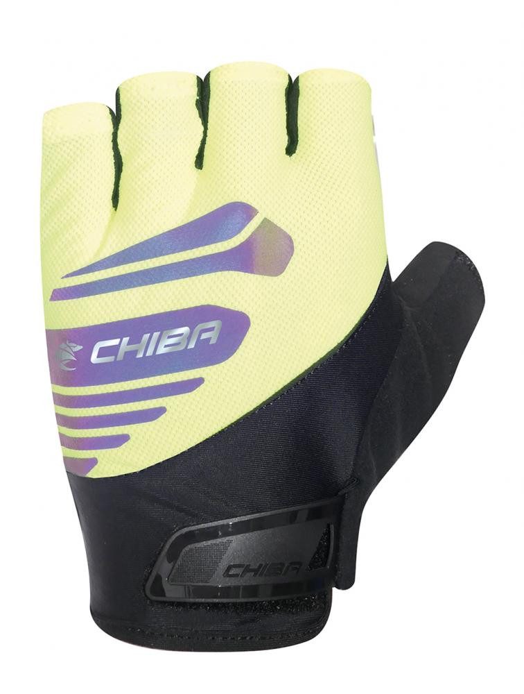 Fahrradhandschuhe CHIBA Air Plus Reflex - Radhandschuhe L neongelb mit Gelpolster & Refl