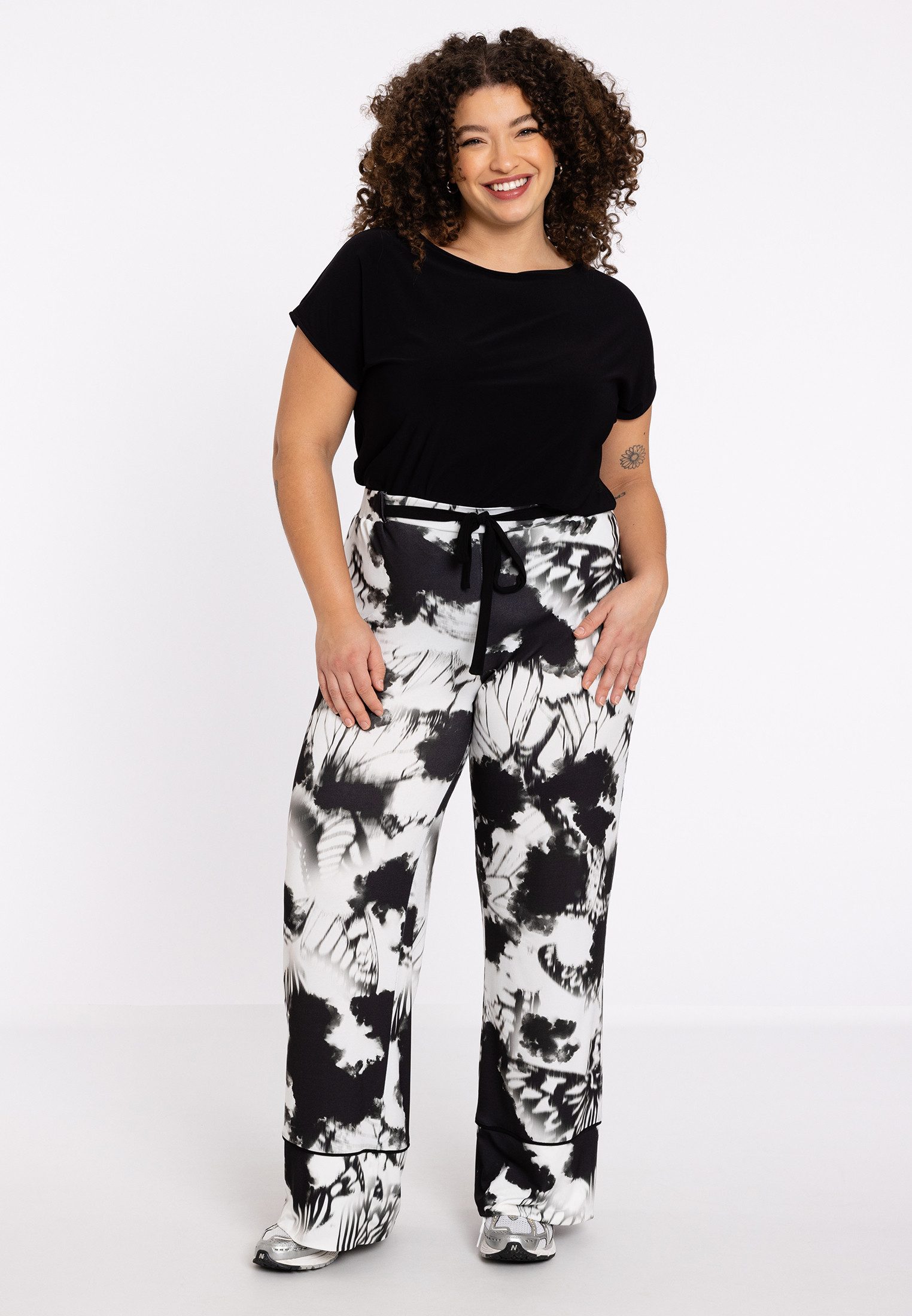 YOEK Bootcuthose Damen Hose mit Druck
