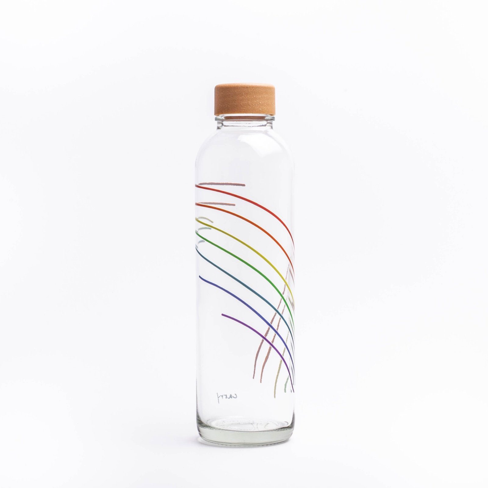 yogabox Trinkflasche CARRY 0.7 l RAINBOW GLAS, Regional produziert | Trinkflaschen