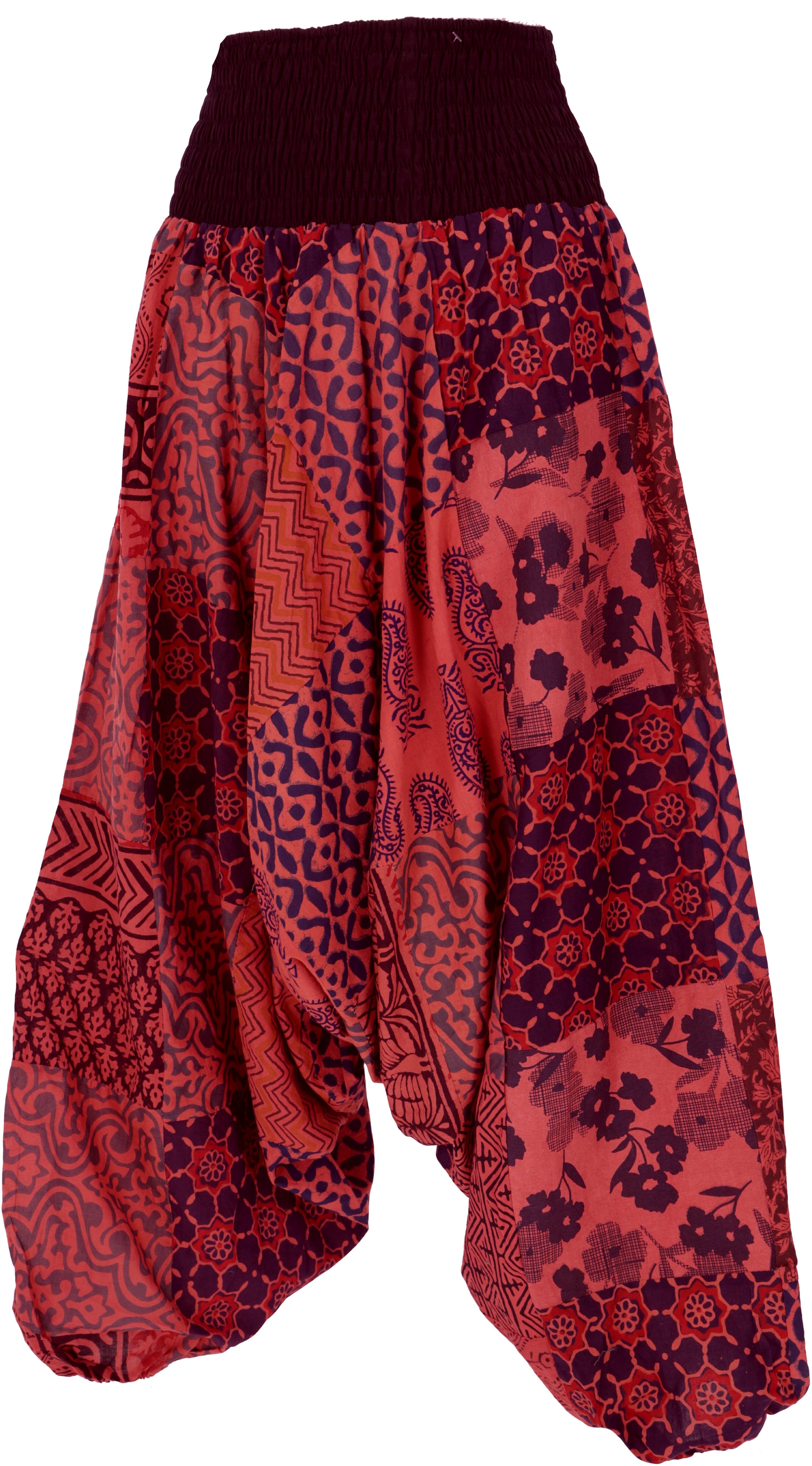 Guru-Shop Relaxhose Sommerliche Aladinhose Patchwork Pluderhose,.. günstig online kaufen