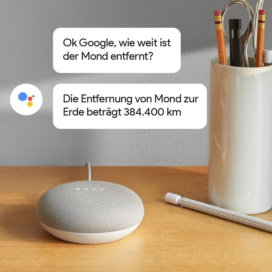 Ok Google, wie weit ist der Mond entfernt?