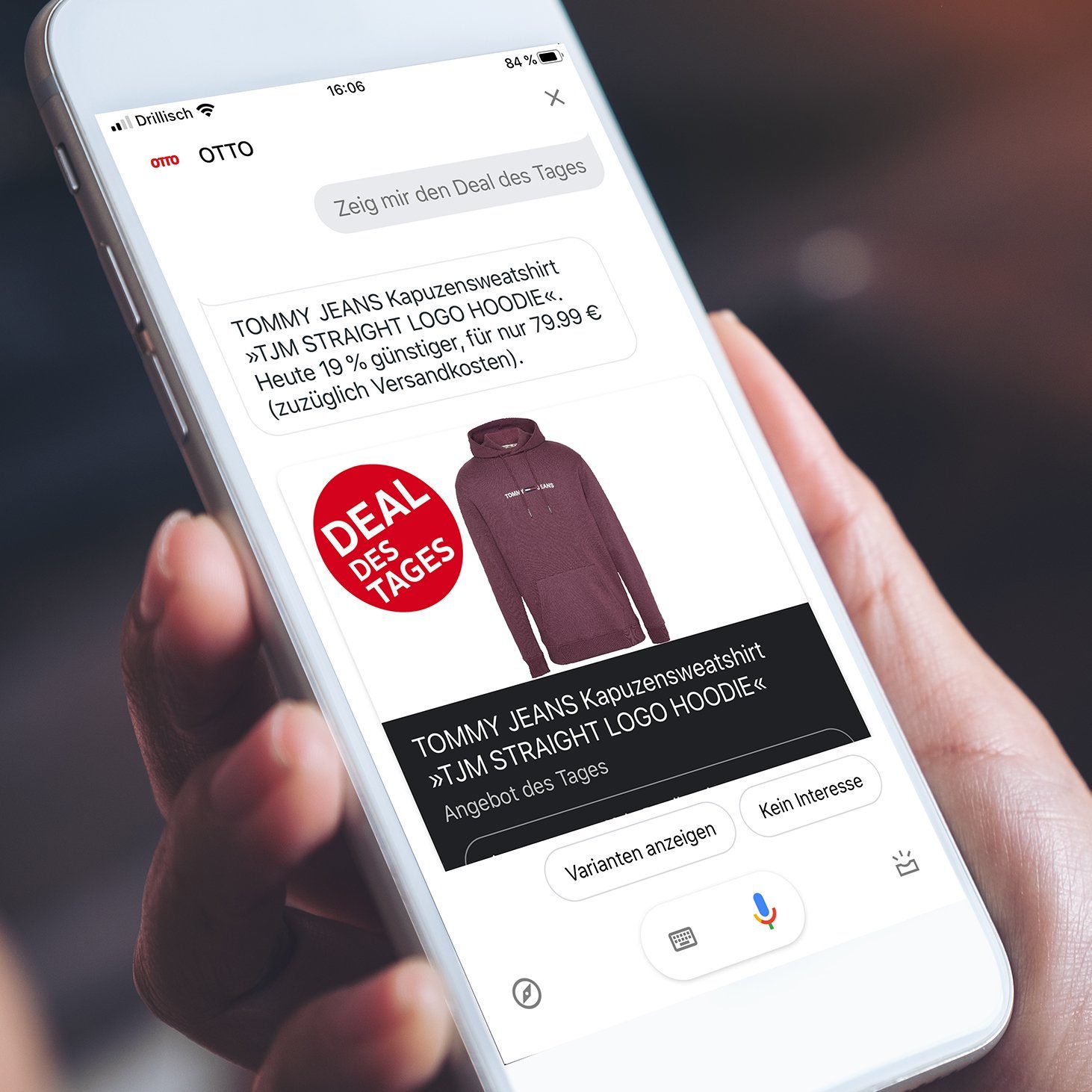 Mit dem Google Home Assistant den Deal des Tages von OTTO abfragen