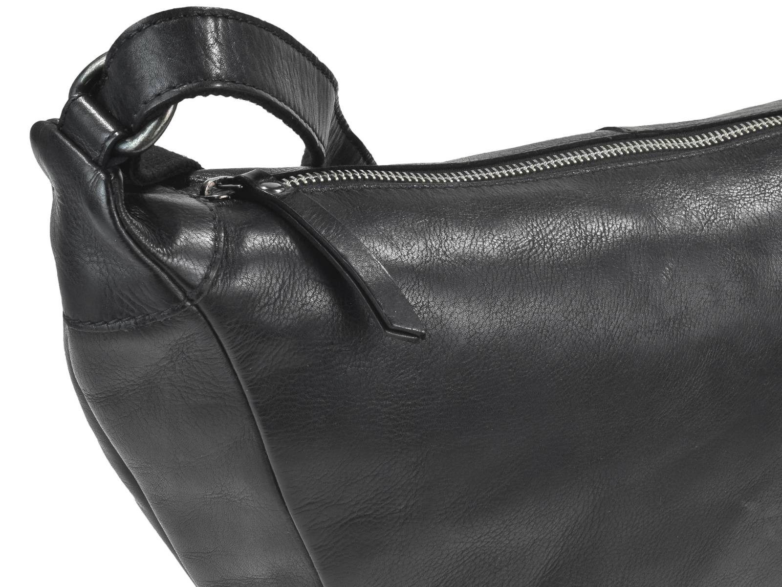 Greenburry Umhängetasche "Colombiana" Leder Crossbody Half Moon Bag Tasche Damen, Hauptfach 34x19cm, Gurt 115-185 cm