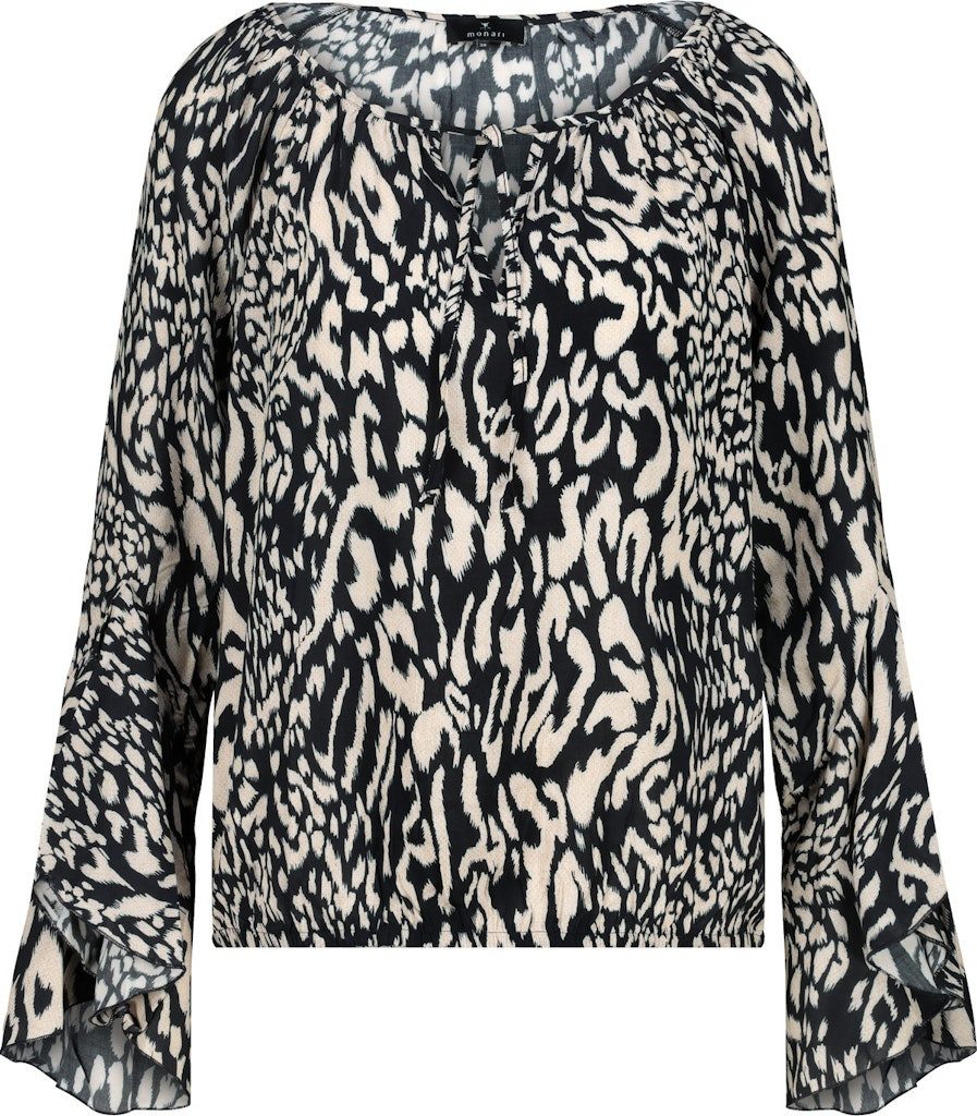 Monari Blusenshirt Bluse schwarz gemustert günstig online kaufen