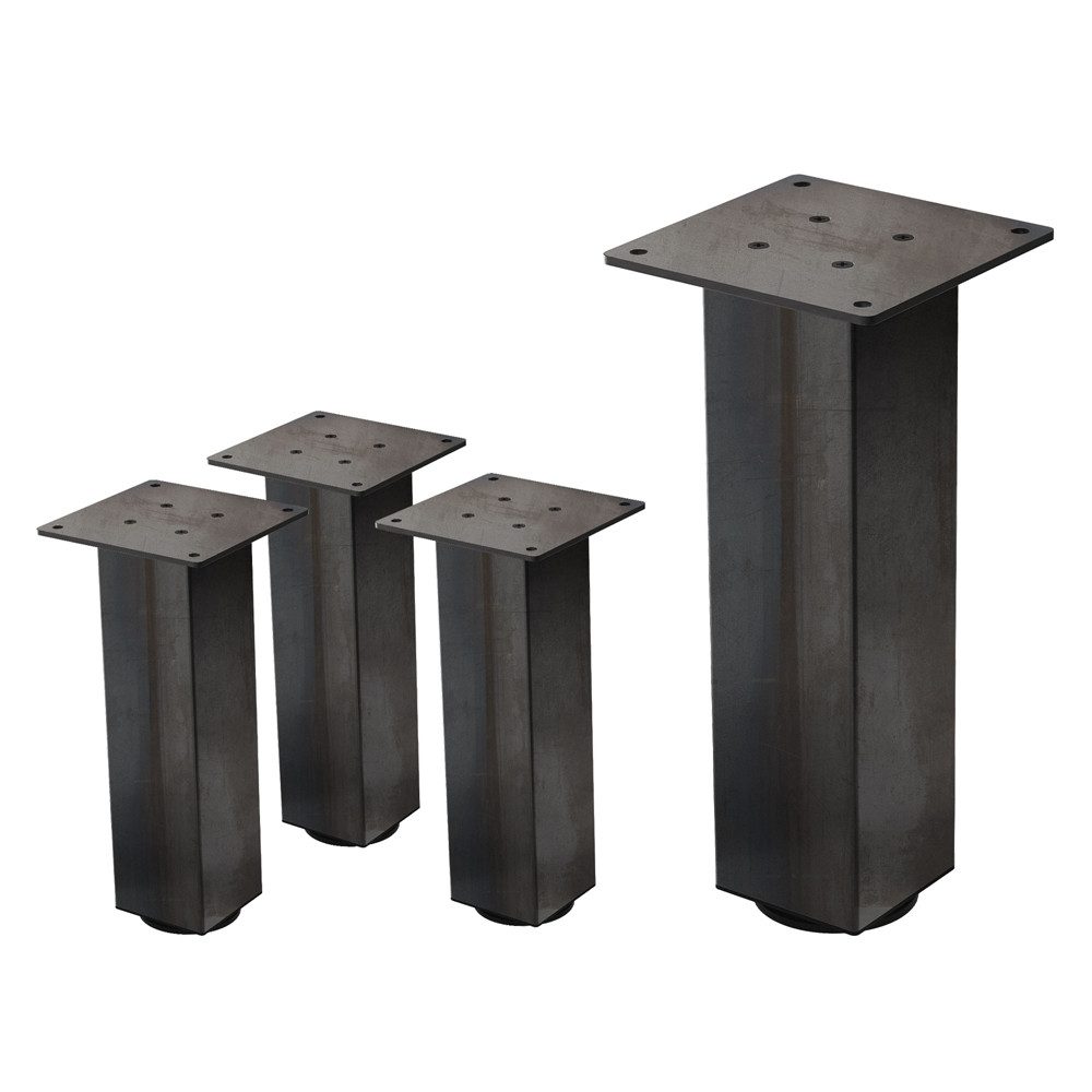 ML-DESIGN Tischbein Tischkufen I-Design Möbelfüße Tischgestell aus pulverbeschichtet Stahl, 4er Set Bankkufen 30 cm Industrial Möbelbeine für Couchtische Bänke