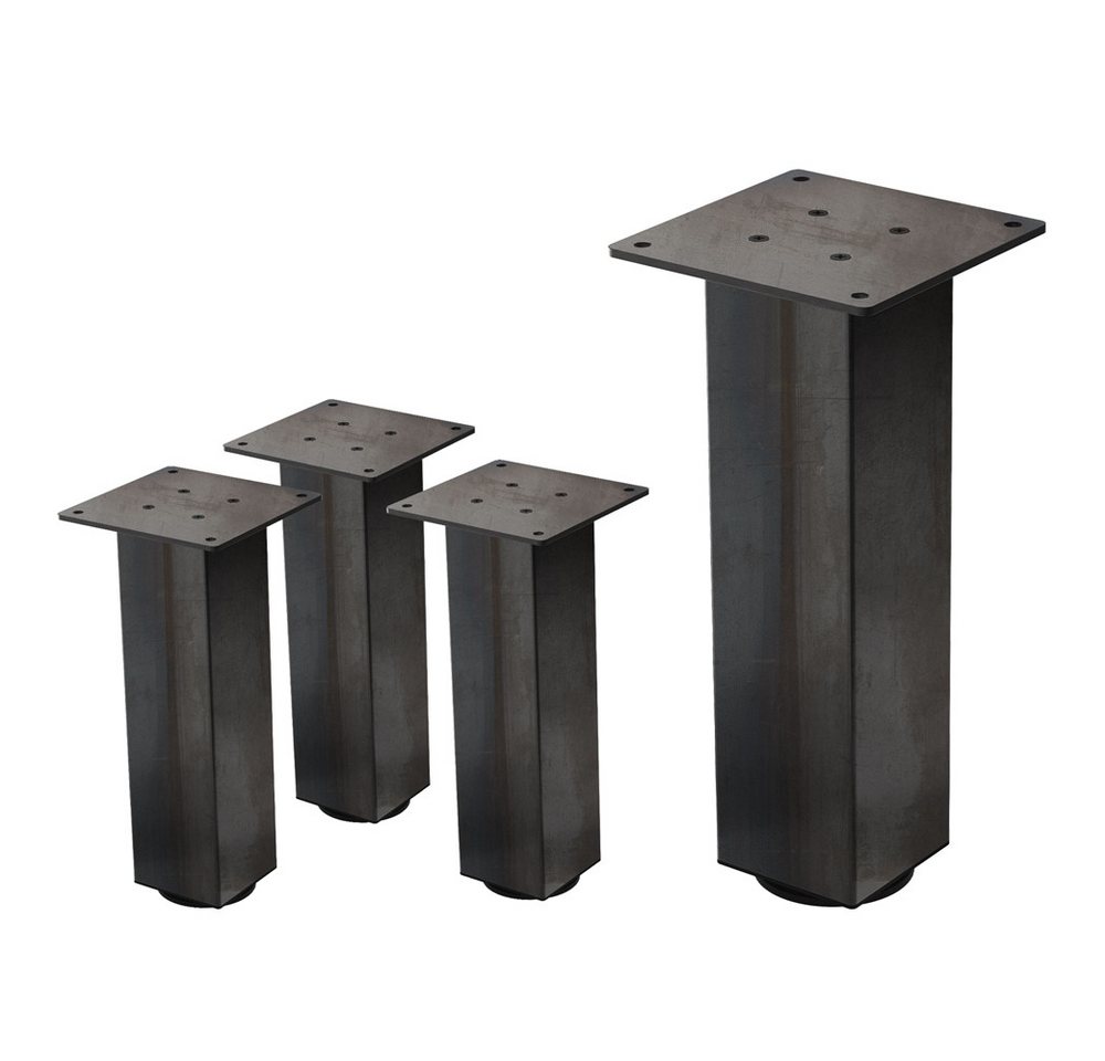 ML-DESIGN Tischbein Tischkufen I-Design Möbelfüße Tischgestell aus pulverbeschichtet Stahl, 4er Set Bankkufen 30 cm Industrial Möbelbeine für Couchtische Bänke