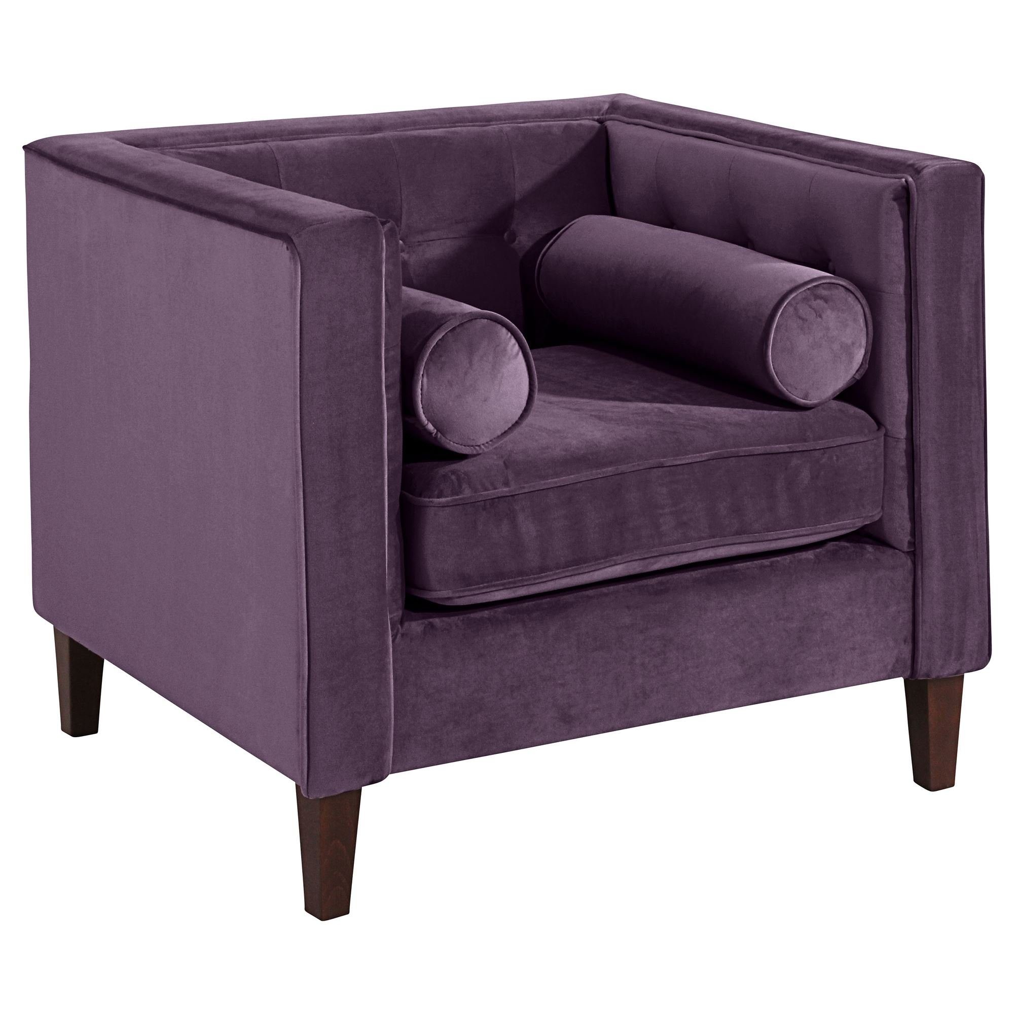 Karel Kessel inkl. Buche 1-St), Sitz verarbeitet,bequemer Samtvelours purple dunkel Sessel nussbaum 21795 hochwertig / aufm 58 (Sparpreis Sessel Versand, Kostenlosem Bezug