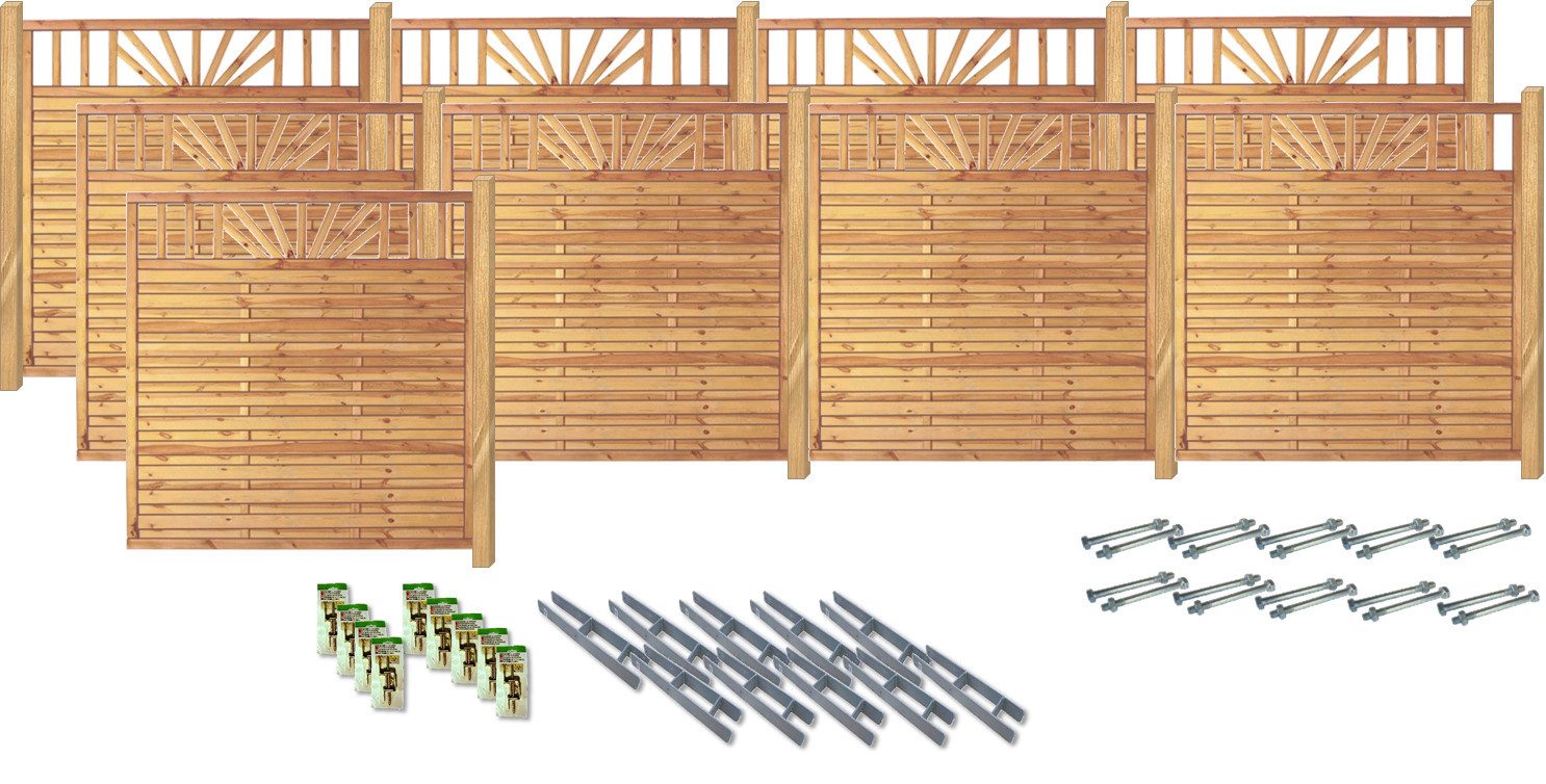 KONIFERA Sichtschutzelement FRISCO, (Komplettset inkl. Zubehör), günstig online kaufen