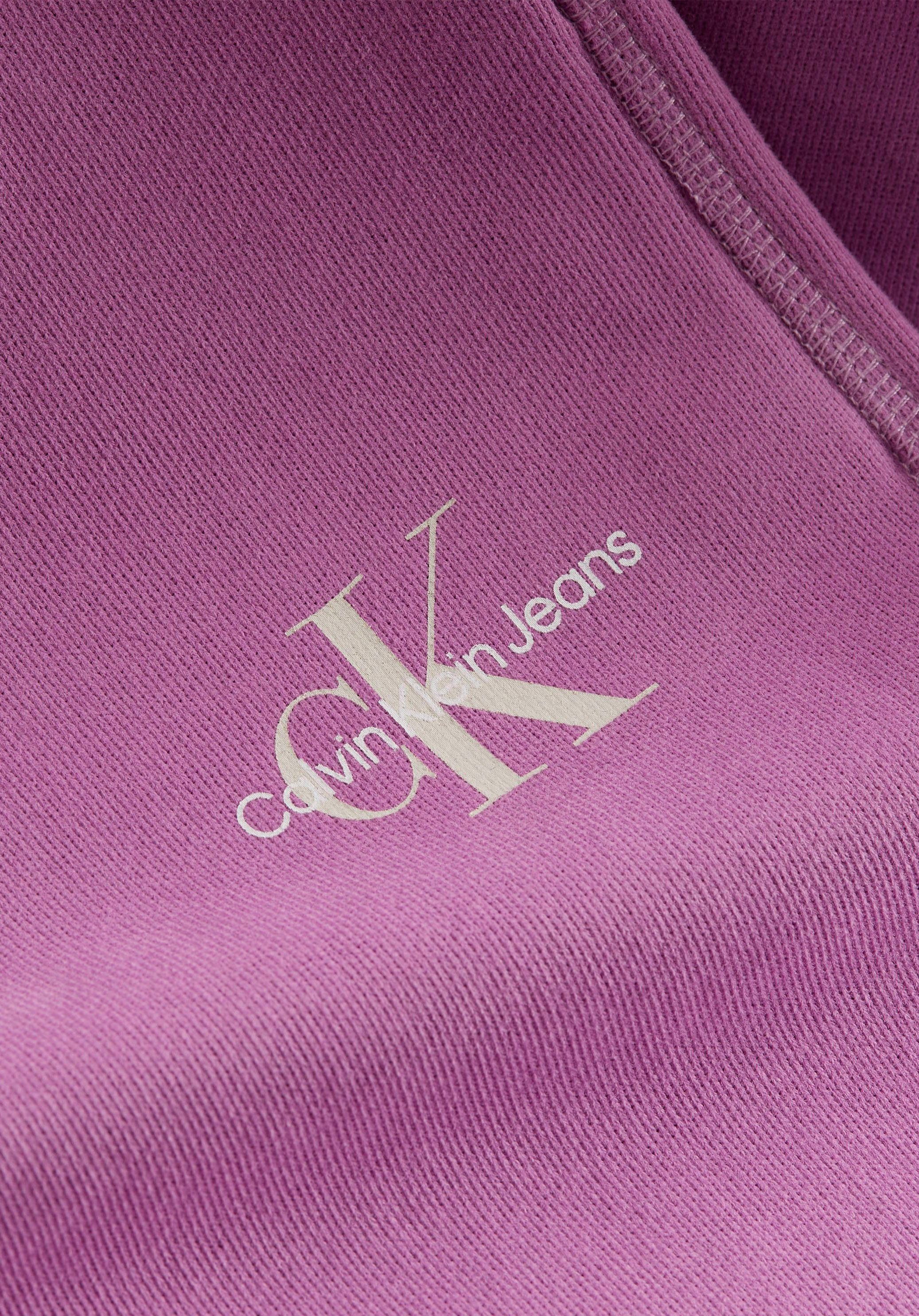 Calvin Klein Jeans Orchid MICRO mit Jogger Iris PANTS MONOLOGO Pants STRAIGHT Kordelzug