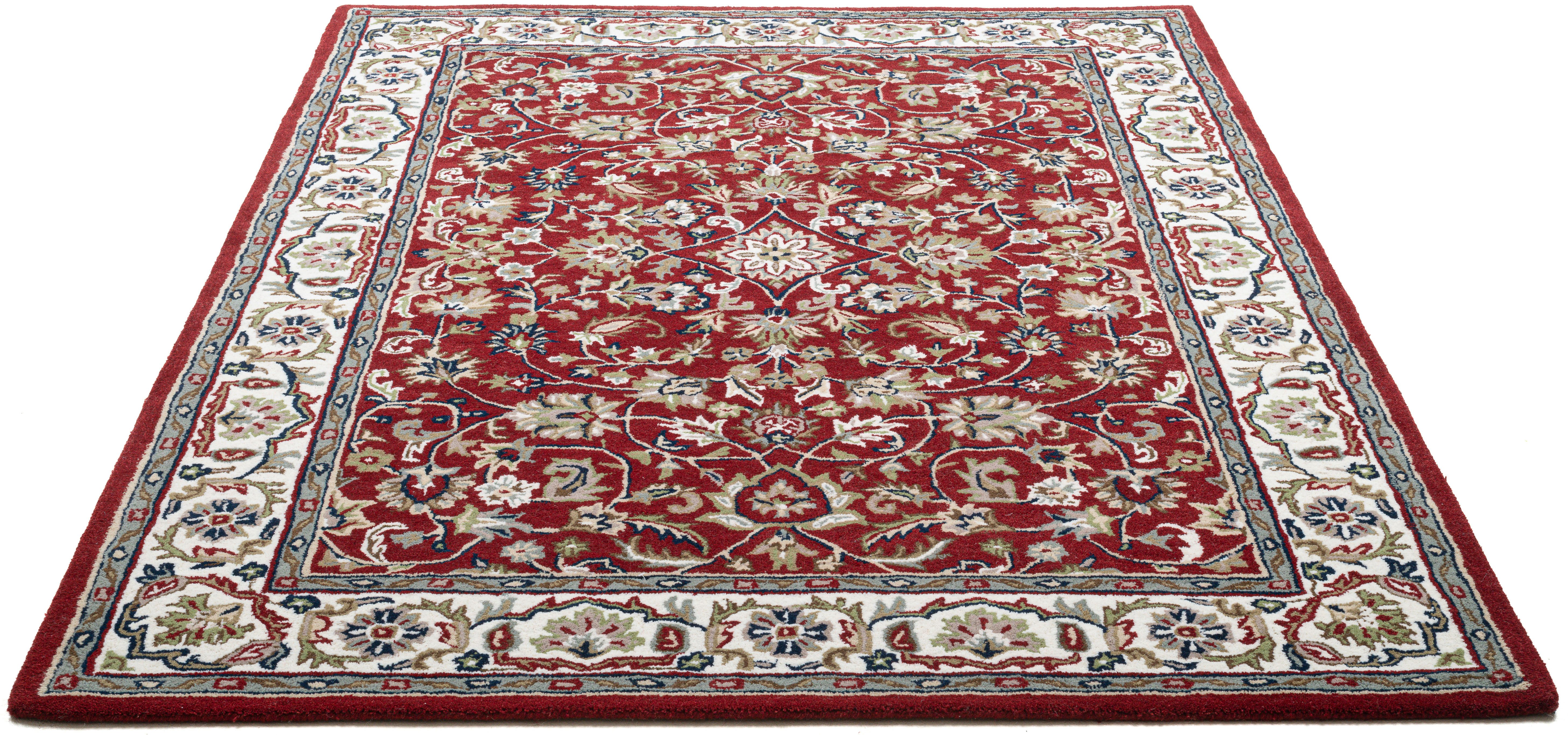 THEKO Wollteppich Royal Orient Isfahan, rechteckig, Höhe: 14 mm, handgetuftet, Orient-Optik, reine Wolle
