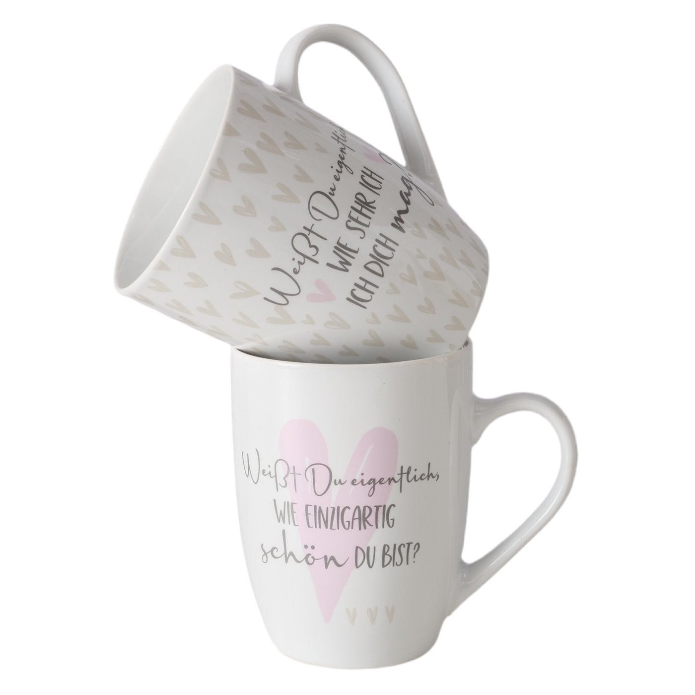 MF Кружки Keramik Кружки Set Lovely – 2er Set mit liebevollen Sprüchen