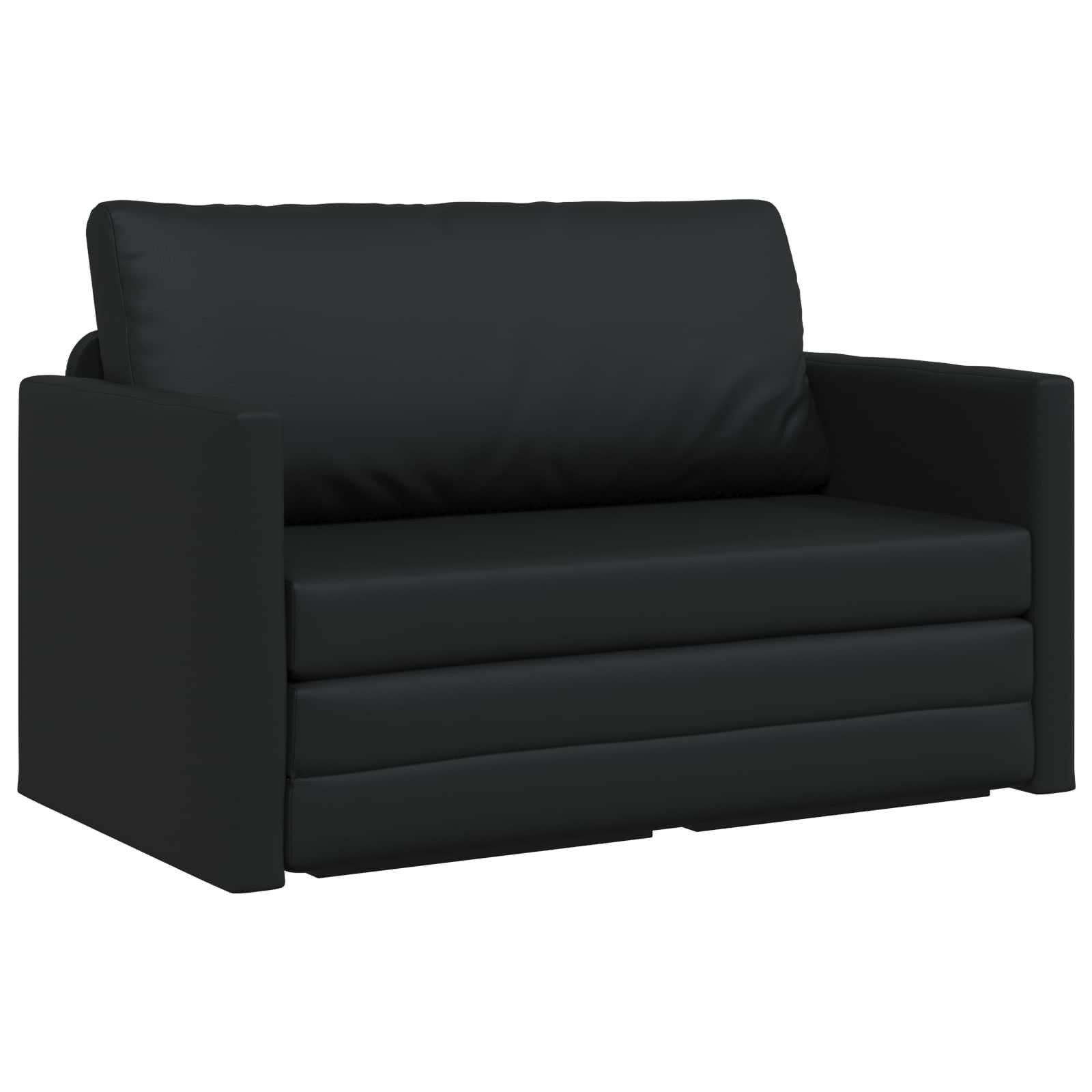 vidaXL Sofa Schlafsofa Schwarz 124 x 71 x 78 cm Kunstleder, 1 Teile