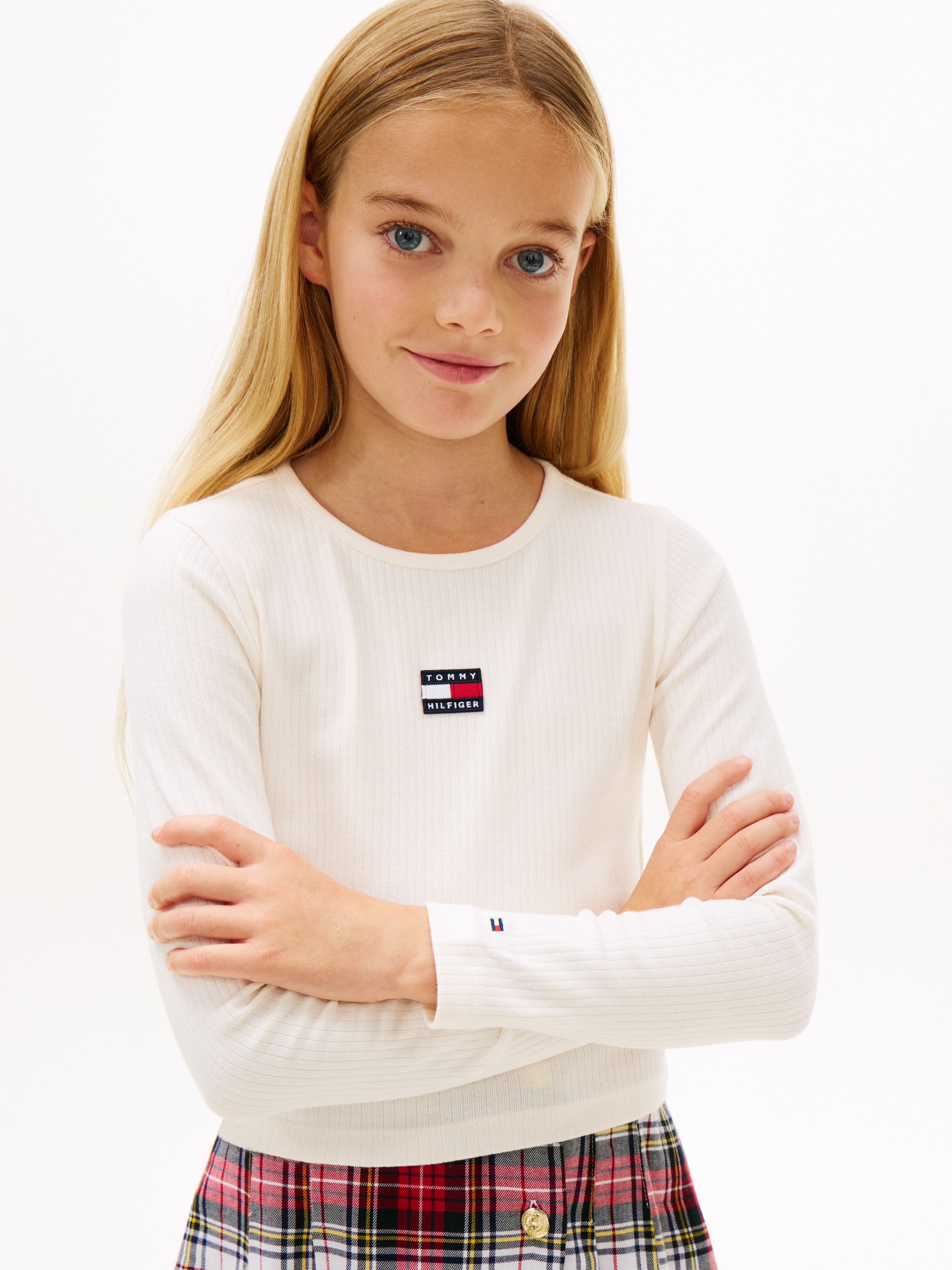 Tommy Hilfiger Langarmshirt Kinder bis 16 Jahre, mit Rundhalsausschnitt