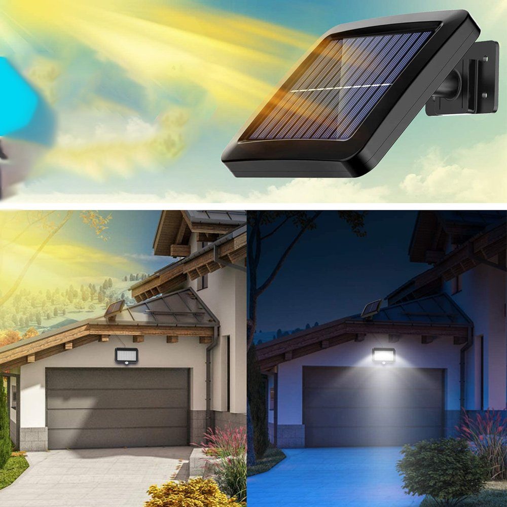 mit LED 2Stk Bewegungssensor Solarleuchte Solarleuchten Outdoor LED GelldG IP65 56 Wasserdicht