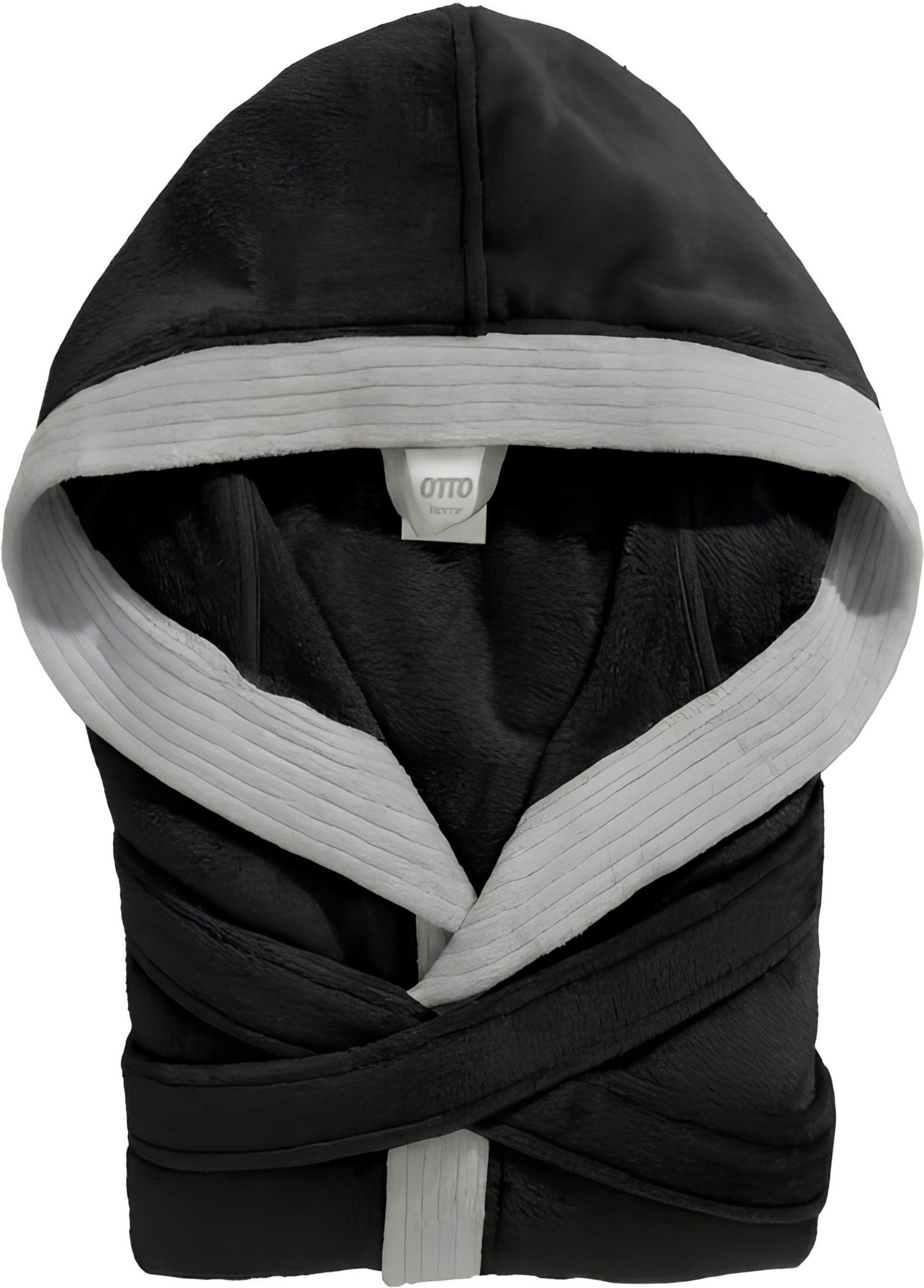 OTTO home Unisex-Bademantel Miia, ideal für Sauna, Spa & im Urlaub, Langform, Microfaser, Kapuze, Gürtel, weich und kuschelig, plüsch, für Damen und Herren, S-X – Bild 4 von 5
