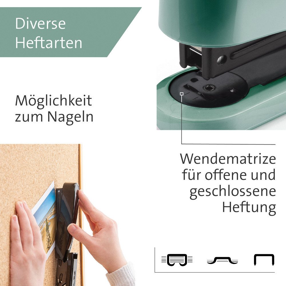 NOVUS Heftgerät Novus Office B 2 COLOR ID 2.0 020-1952 Heftgerät Mint Heftleistung: 2