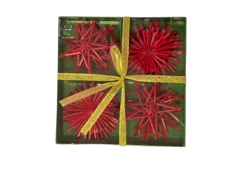 RIFFELMACHER & WEINBERGER Christbaumschmuck Strohsterne rot 12teilig 6cm günstig online kaufen