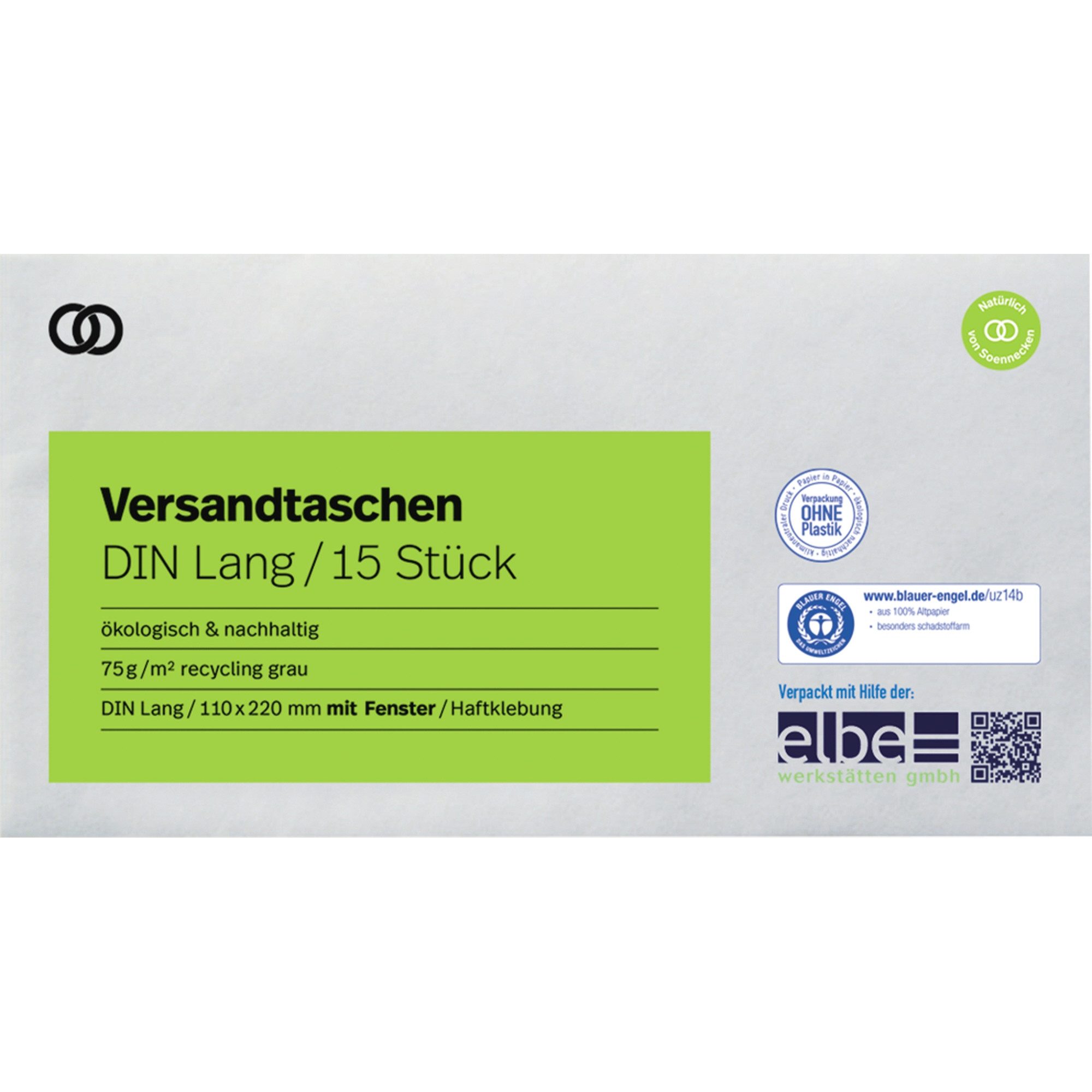 Thumbnail - Soennecken Briefumschlag Din lang mit Fenster haftklebend Nr. 2959, PA= 15 Stk