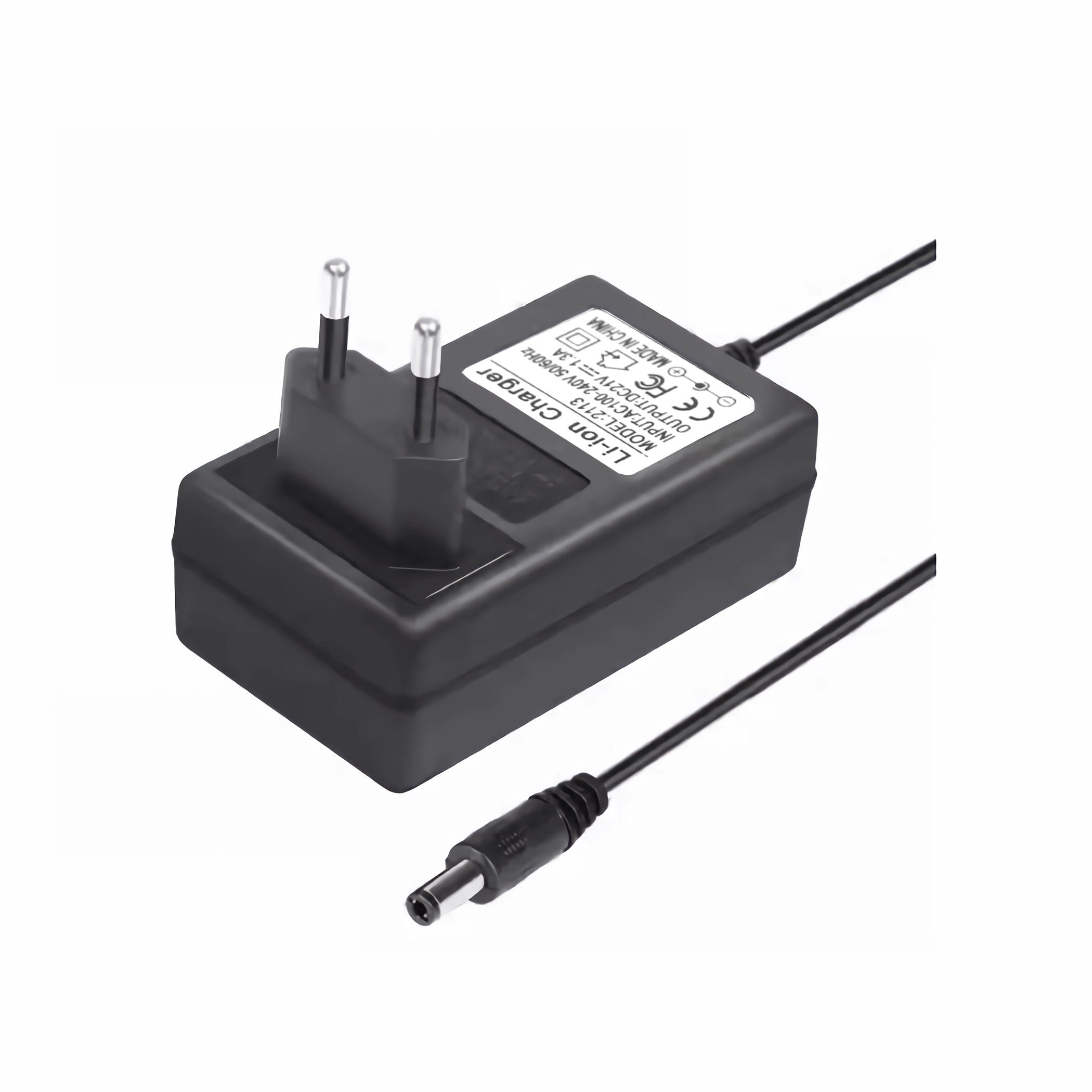 Bolwins P19C DC 16,8V 3A 5.5x2.5mm Netzadapter Li-Ion Batterie Akku Ladegerät Batterie-Ladegerät (3000 mA, Packung, 1-tlg., 1x 16,8 V 3 A Ladegerät für Li-Ion-Akkupacks, Stabile Spannung, LED-Statusanzeige, integrierter Schutz)