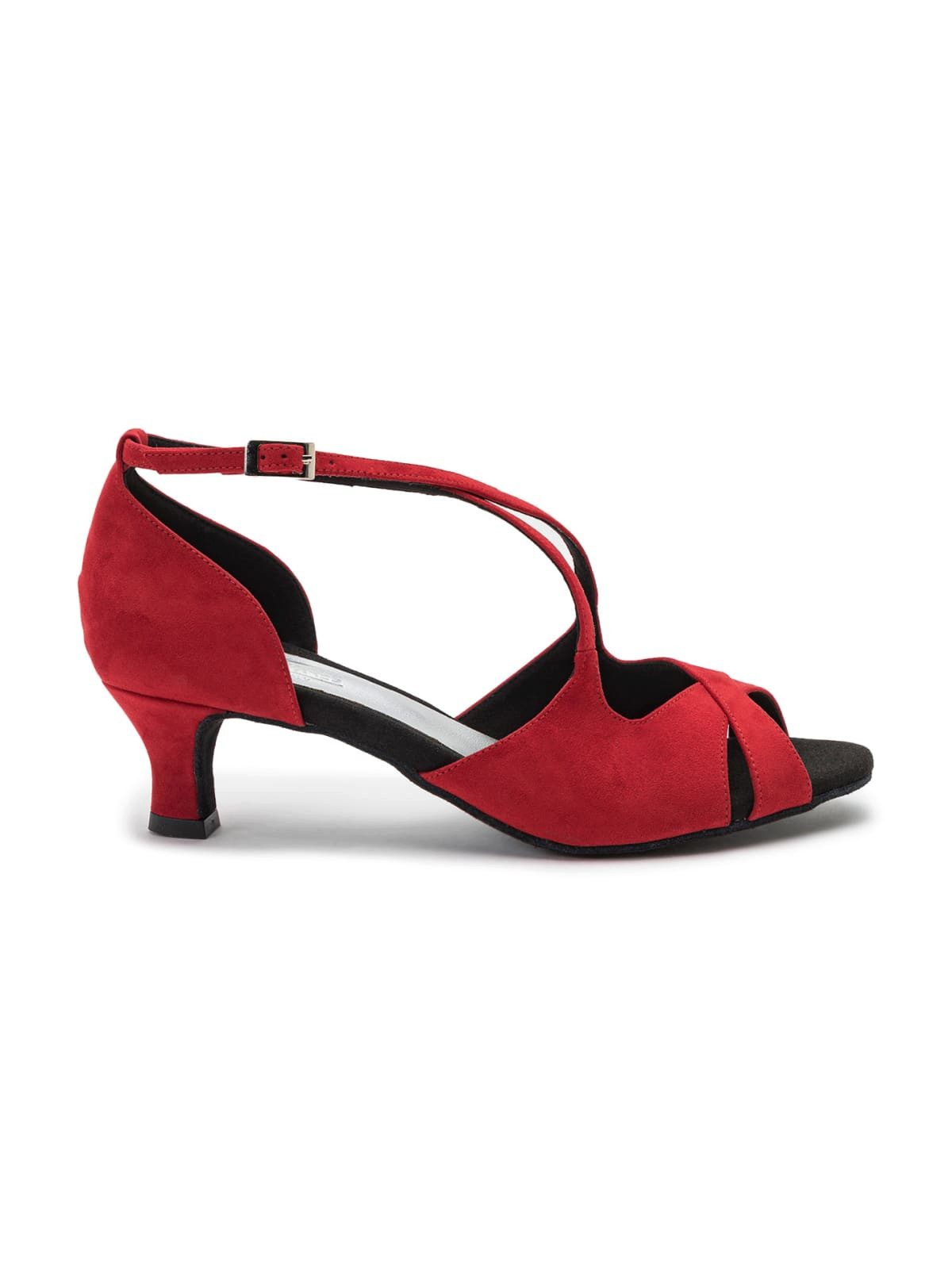 Dancing Queens Grace Harmony Tanzschuhe Wildleder Flat 5cm Tanzschuh Wildleder Italien, 5 cm Trichterabsatz, gekreuzte Riemchen