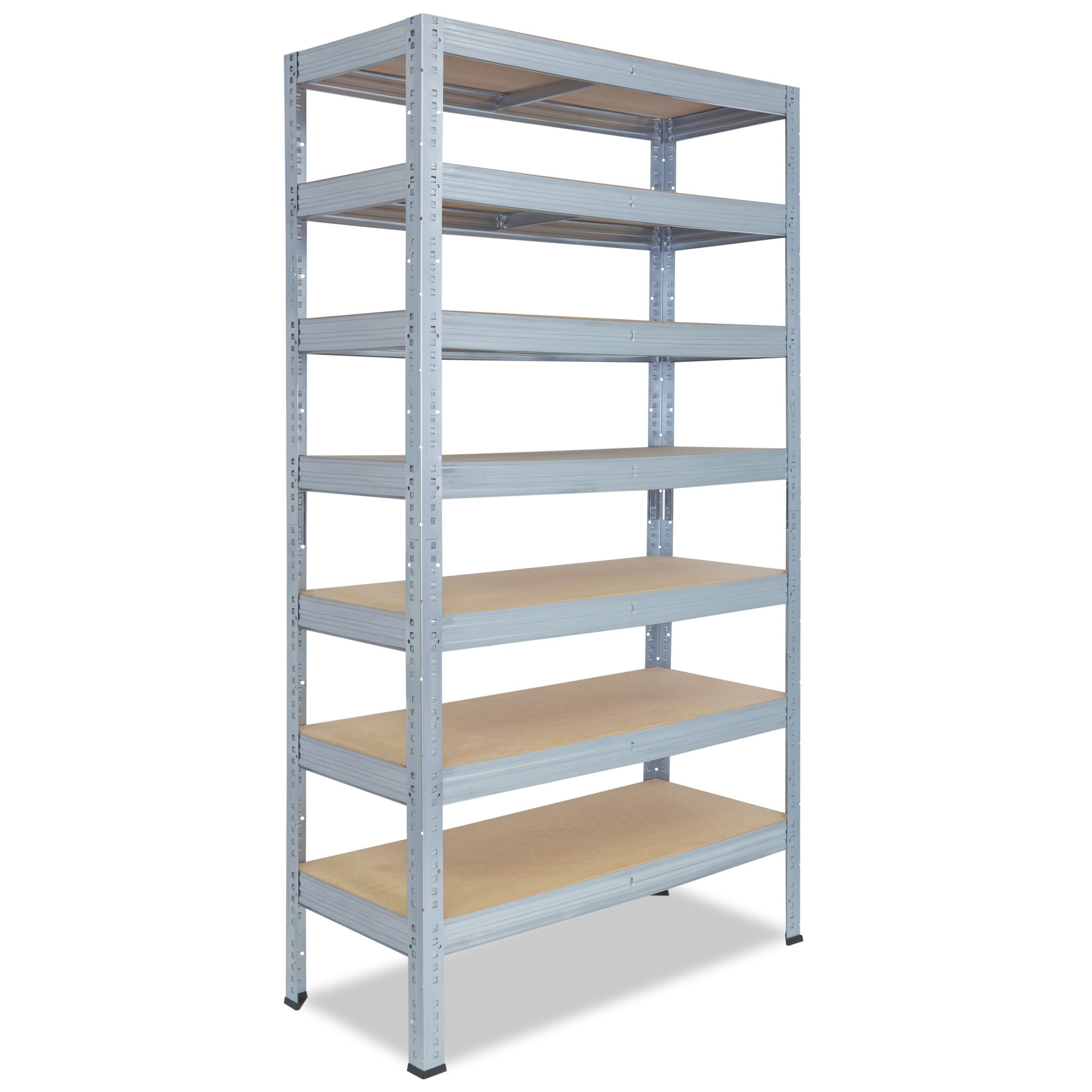 shelfplaza Schwerlastregal PROFI, 200x80x40cm verzinkt, Metallregal 7 Böden mit je 142kg Tragkraft, als Kellerregal, Garagenregal, Werkstattregal & Regal Lagerregal, Steckregal Metall Regale