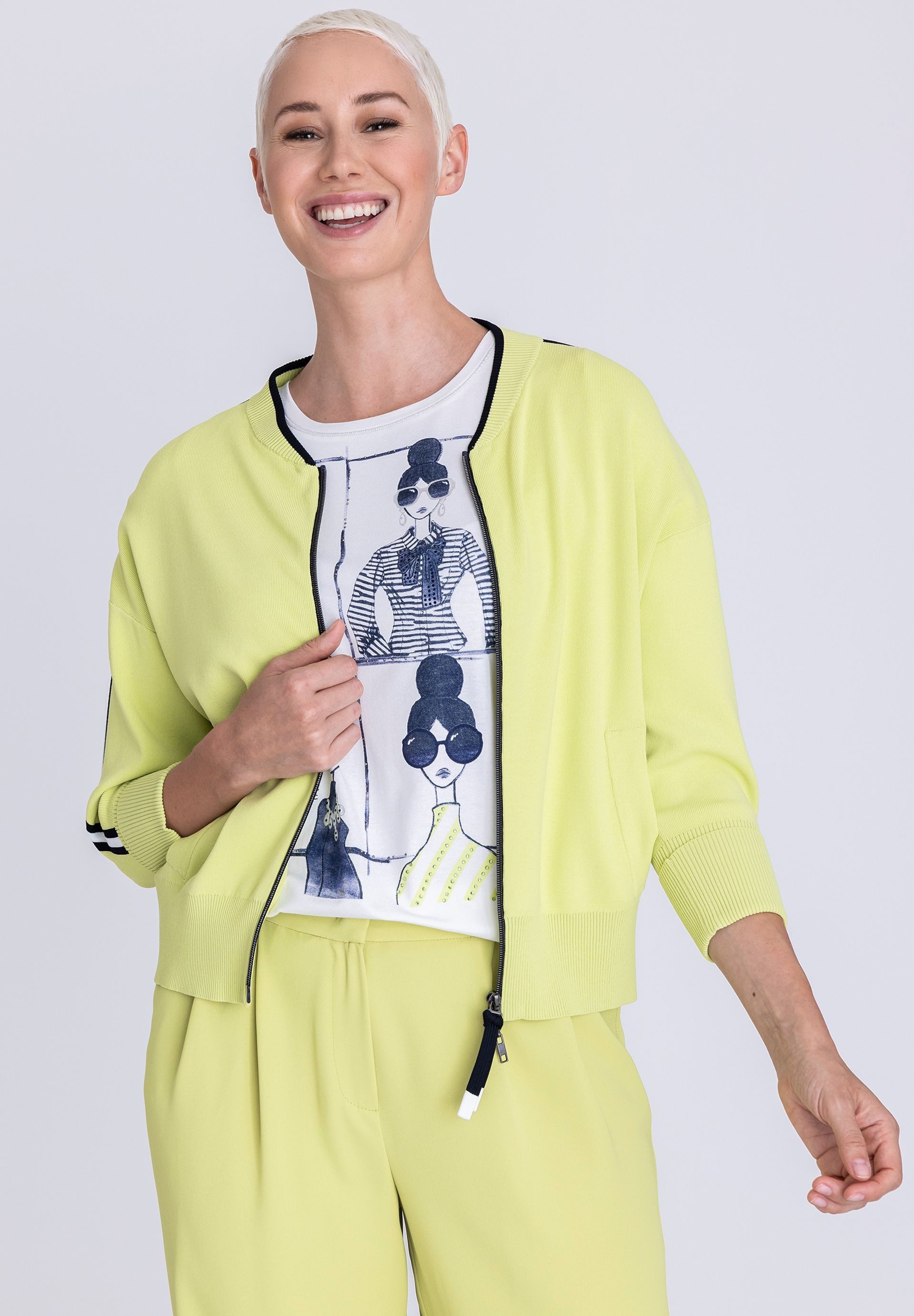 TUZZI Cardigan mit Kontraststreifen