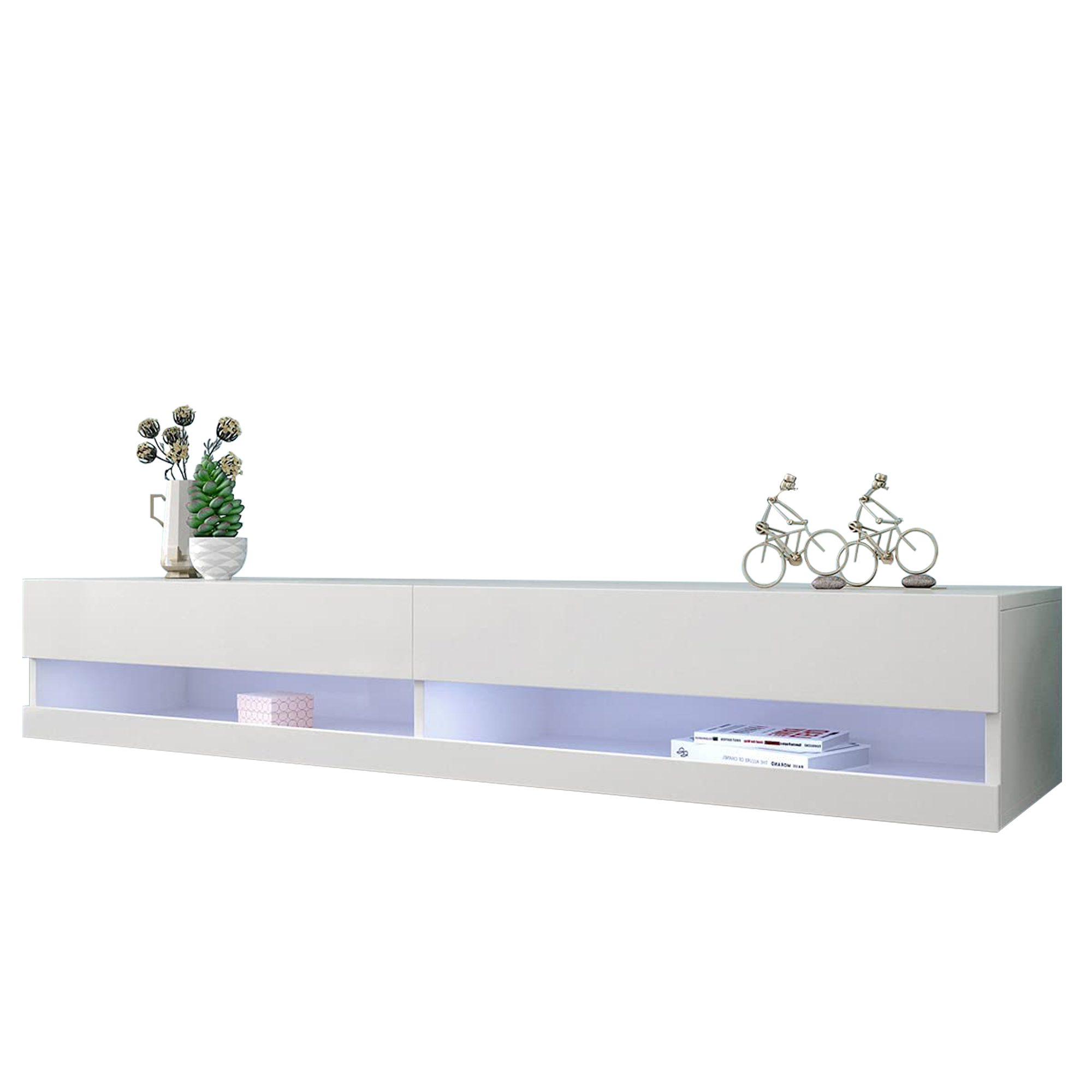 Thanaddo TV-Schrank LED TV-Schrank, TV-Lowboard in Weiß mit LED-Beleuchtung günstig online kaufen