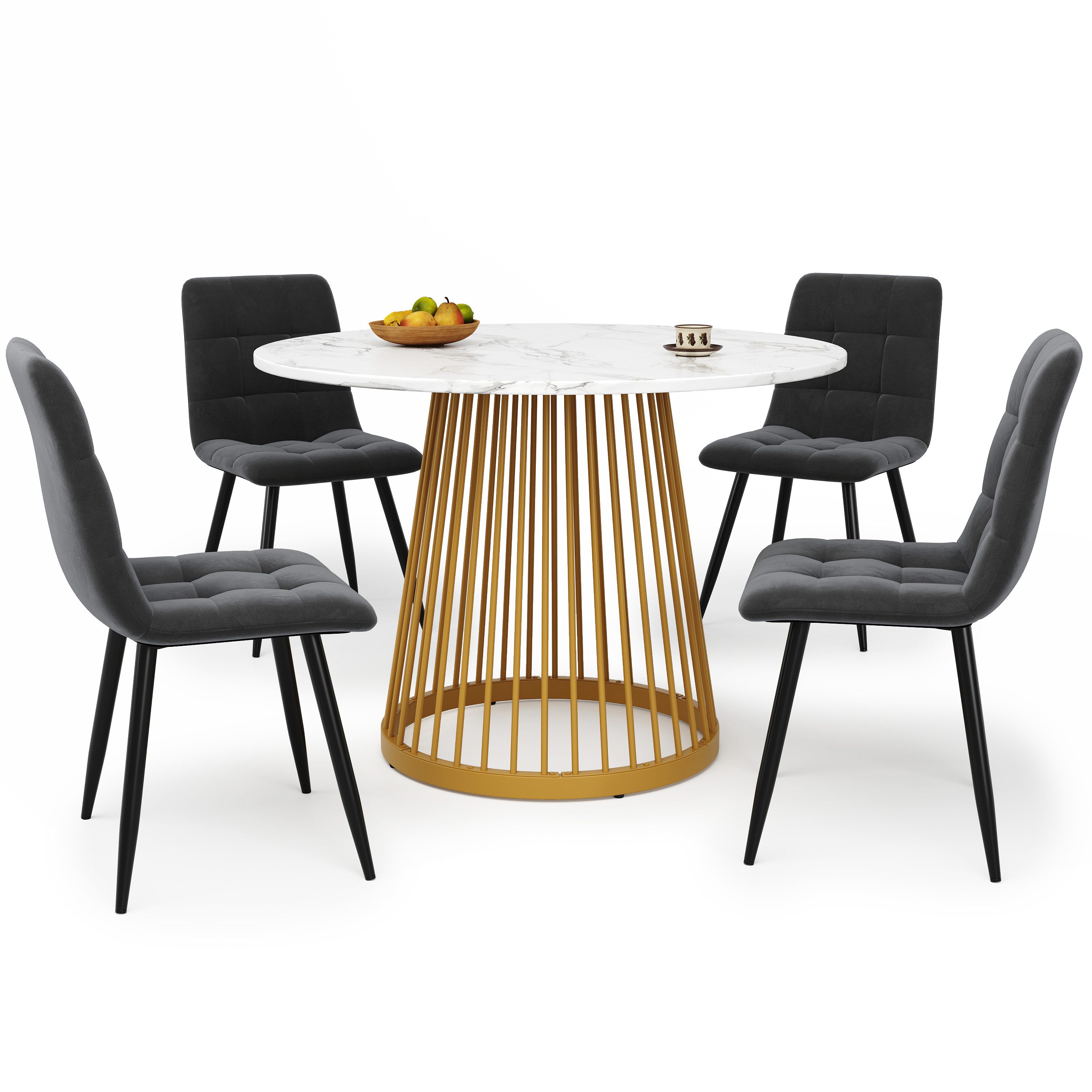 MODFU Essgruppe Stylisches Esstisch,Esszimmerstühle,Esstisch-Set, (Stuhl:44 günstig online kaufen