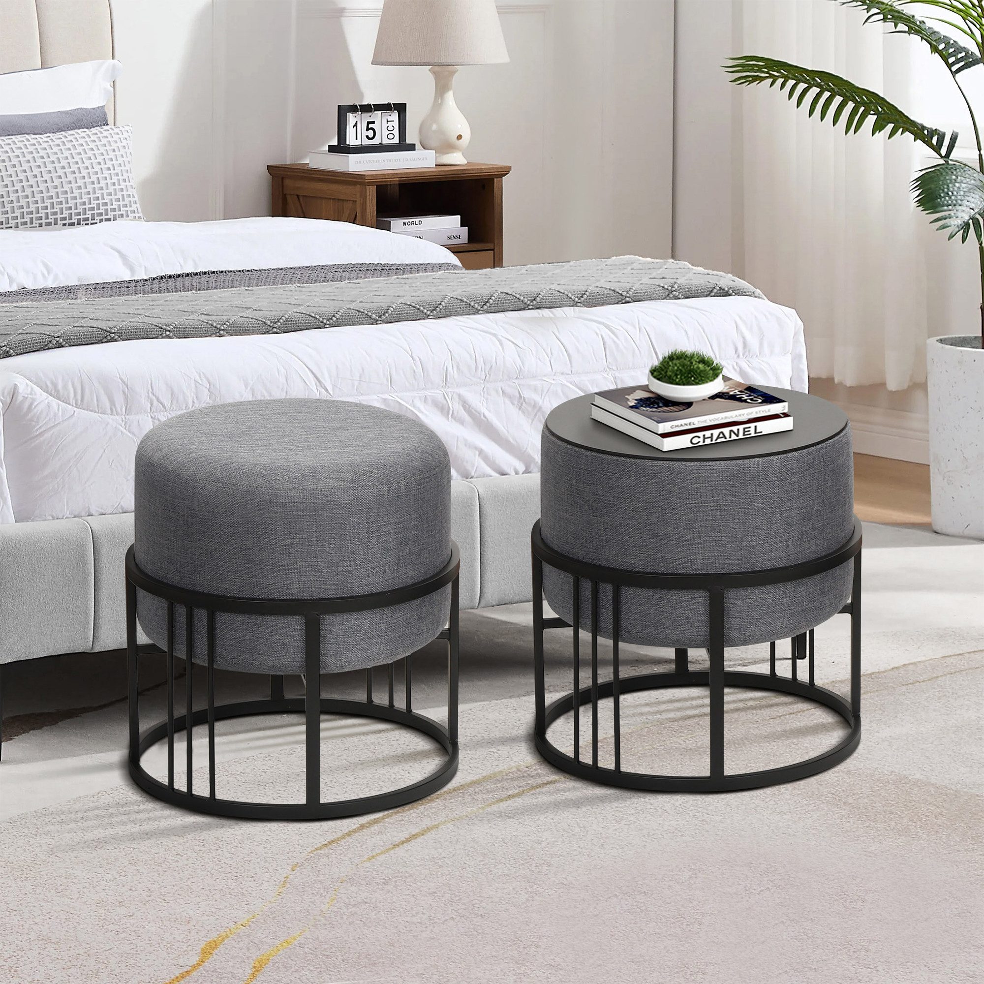 en.casa Sitzhocker (2er Set), »Tas« mit günstig online kaufen