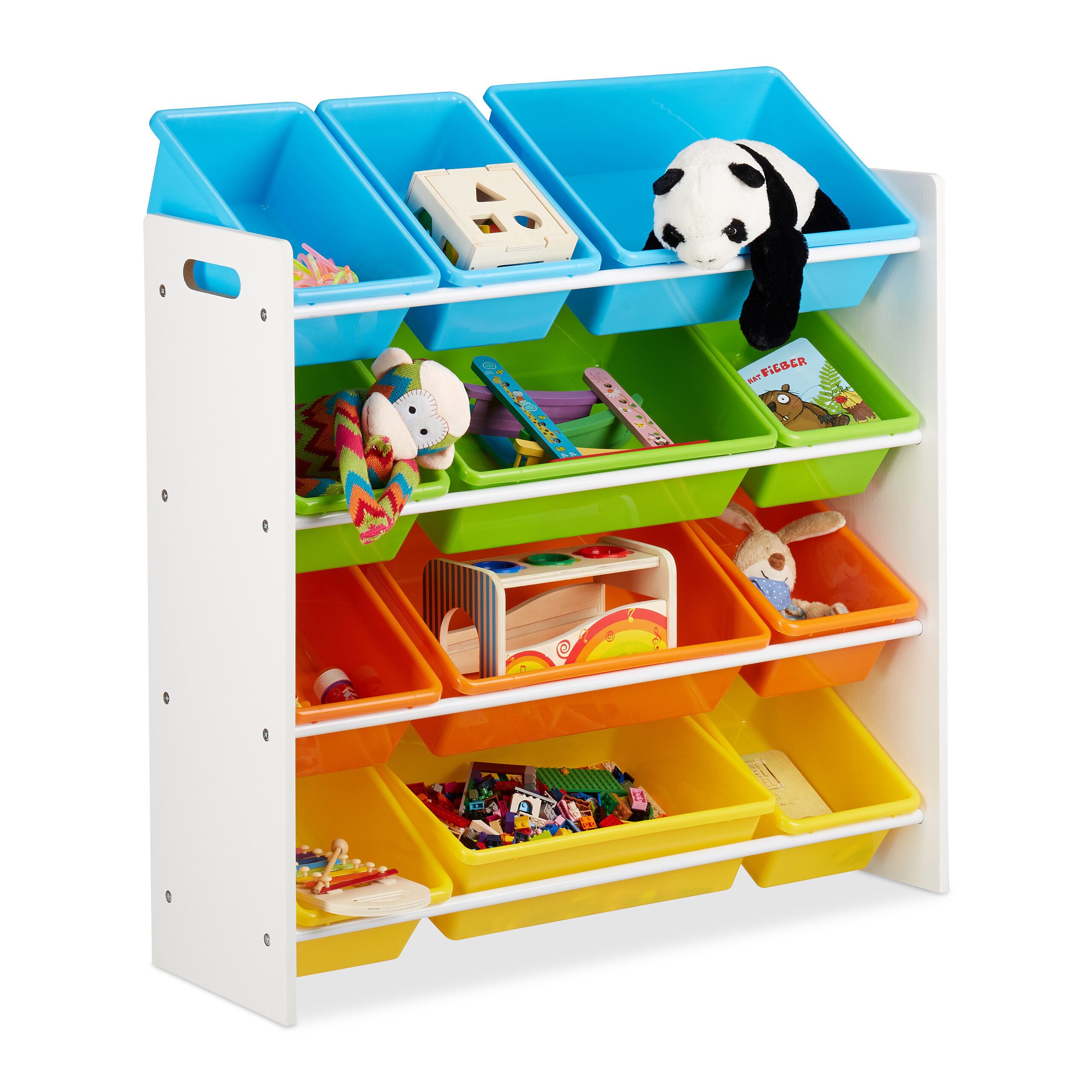 relaxdays Standregal Kinderregal mit Regalboxen, XL günstig online kaufen
