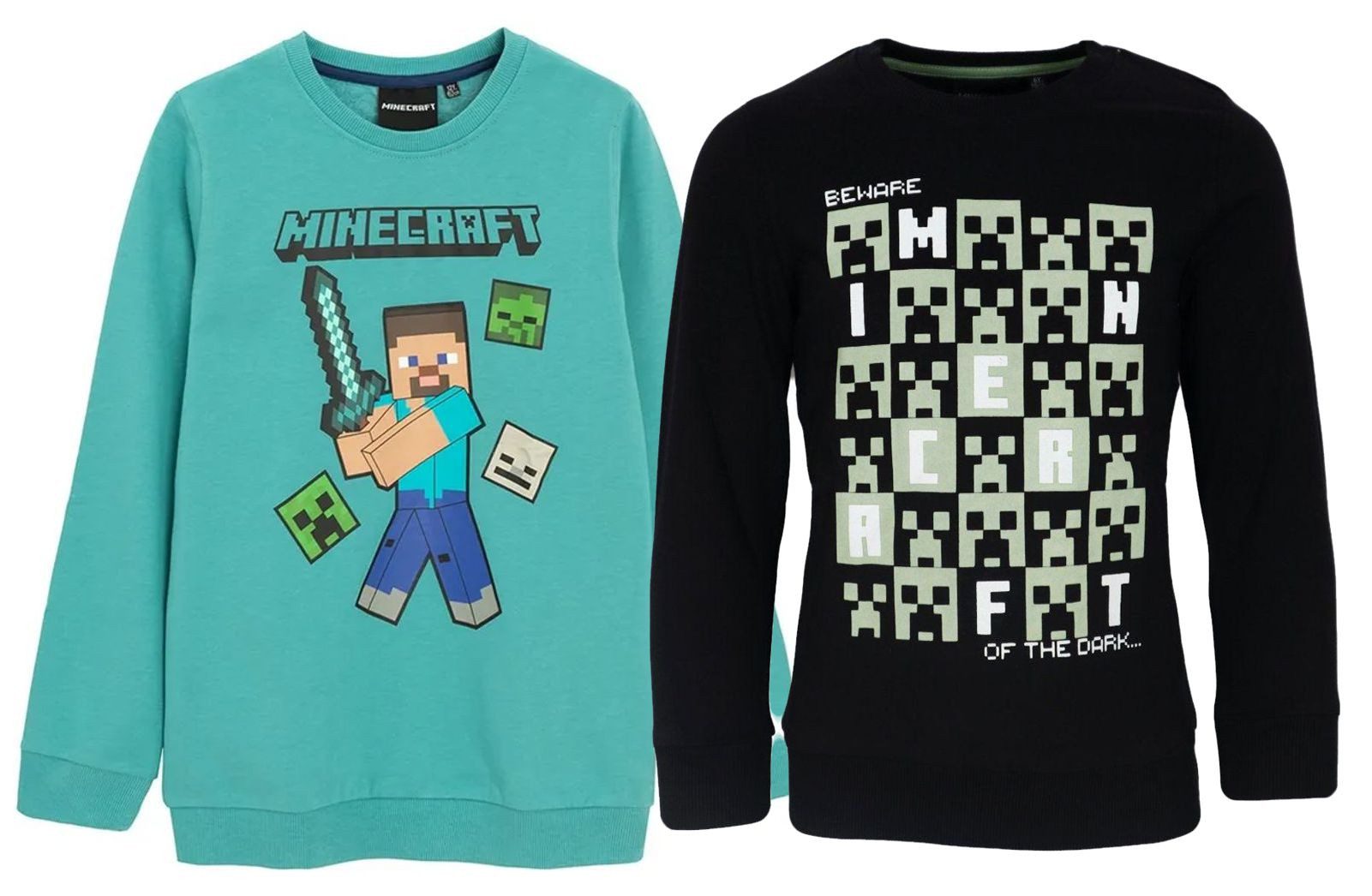 Minecraft Langarmshirt 2x Minecraft Langarm Sweatshirts Kinder Pullover PULLI Zocker Gamer