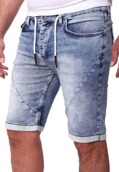 Reslad Jeansshorts Reslad Jeans Shorts Herren Kurze Hosen Sommer - Sweathose in Jeansopti Jeans-Shorts Sweatjeans Jeansbermudas Stretch Jeans-Hose