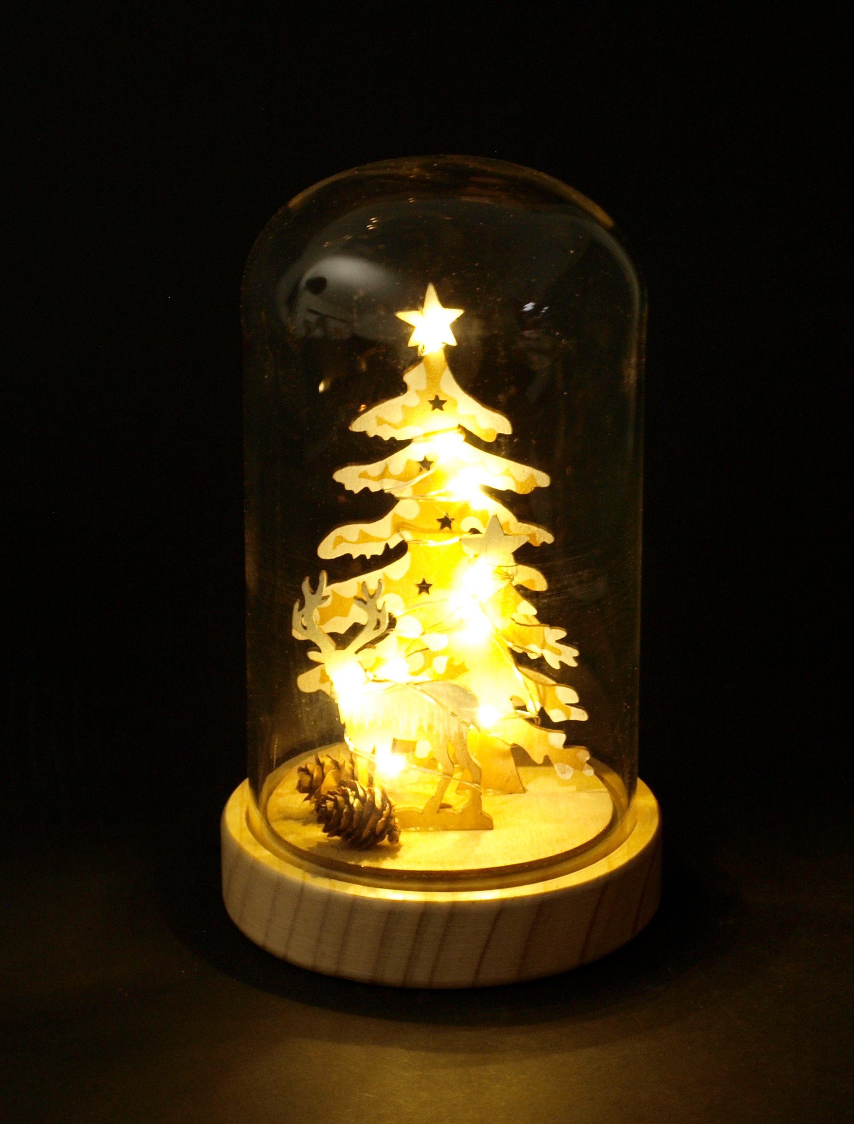 DEGAMO Weihnachtsszene Dekoglocke Motiv Bäume und günstig online kaufen