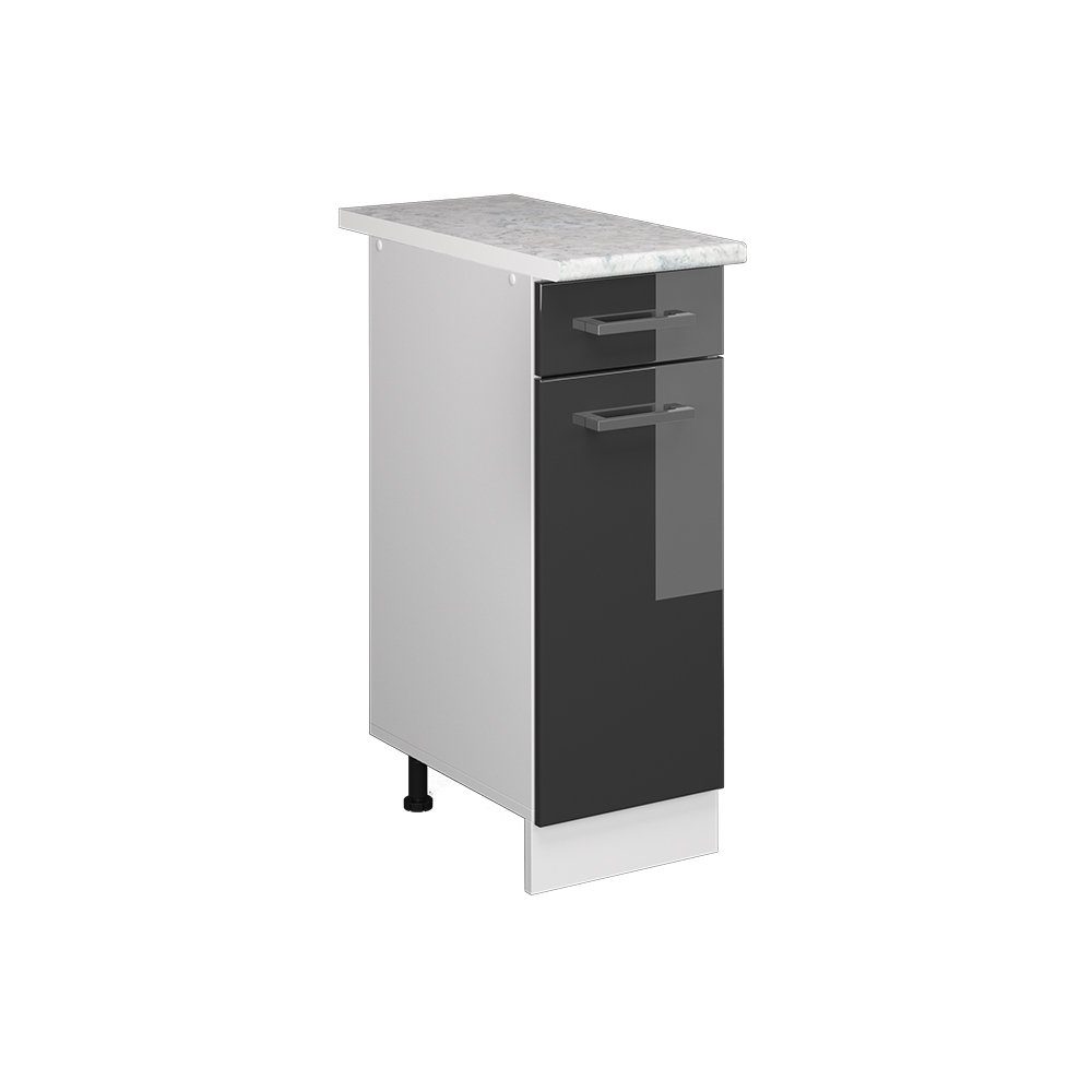 Vicco Schranksystem R-Line, Anthrazit Hochglanz/Weiß, 30cm günstig online kaufen