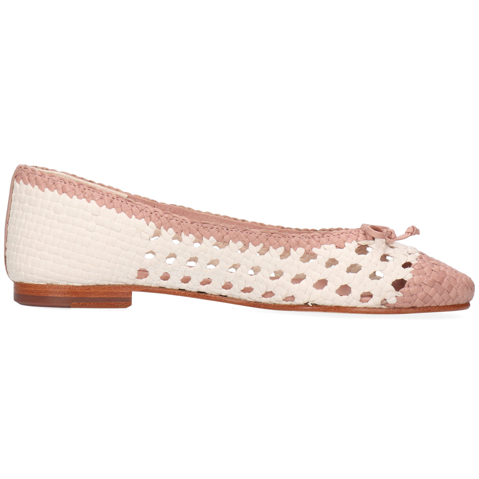 Melvin & Hamilton Imani 1 Leder-Geflochtene Schuhe für Damen Ballerina Flache Absätze, Echtes Leder, Von Hand geflochten