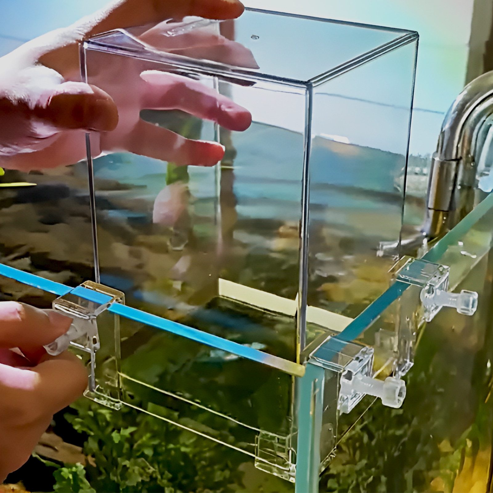 GarveeMore Terrarium Acryl Fish Tower Aerial Extender Aquarium für ökologische Landschaftsg