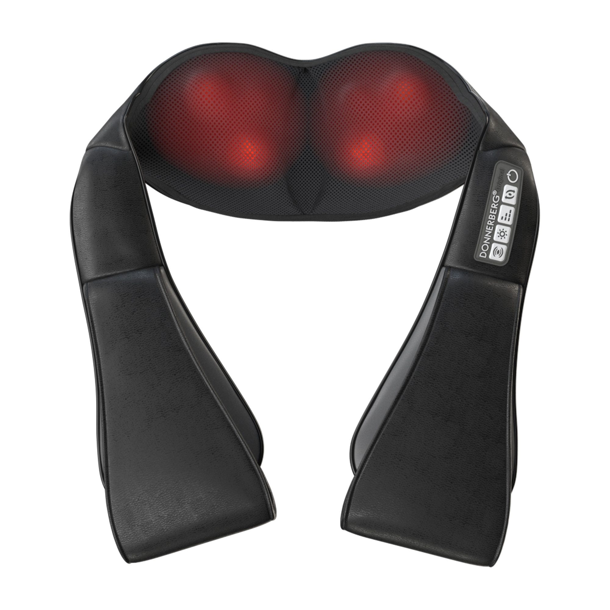 Donnerberg Nacken-Massagegerät NM-089 schwarz, DAS ORIGINAL 7 Jahre Kraftmotor Garantie 4D Massagegerät Wärmefunktion